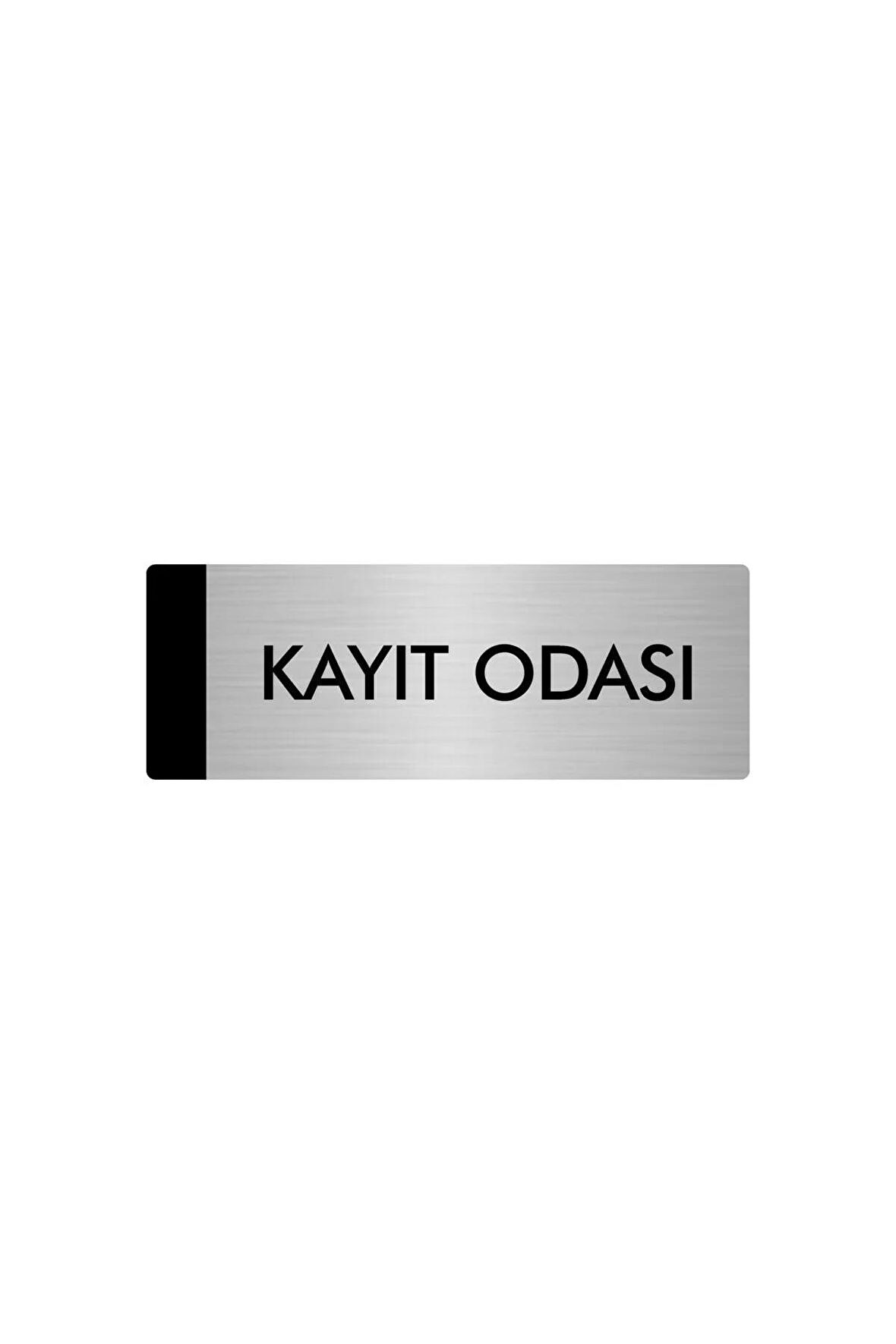 Metal Yönlendirme Levhası, Departman Kapı Isimliği Kayıt Odası 5x20 Cm Gümüş Renk