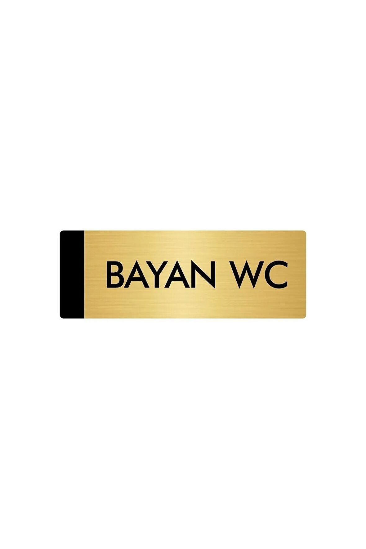 Metal Yönlendirme Levhası, Departman Kapı Isimliği Wc 5x20 Cm Altın Renk