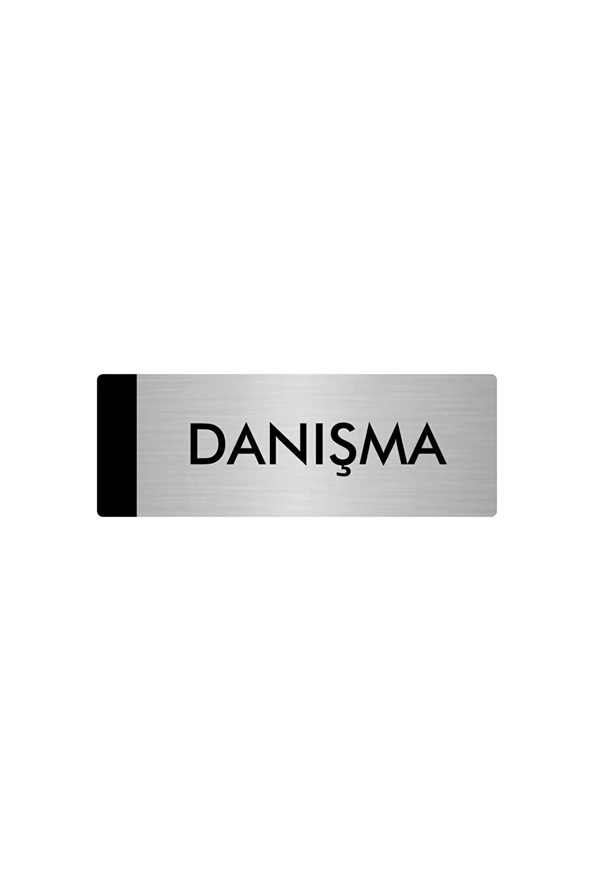 Metal Yönlendirme Levhası, Departman Kapı Isimliği Danışma 5x20 Cm Gümüş Renk