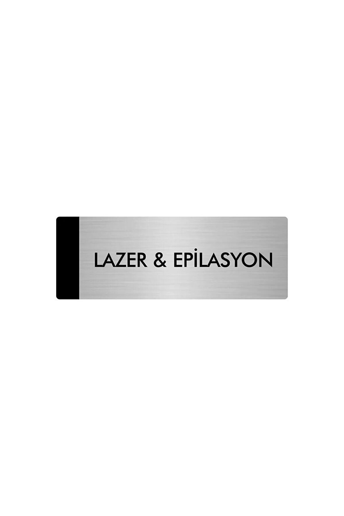 Metal Yönlendirme Levhası, Departman Kapı Isimliği Lazer & Epilasyon 7X20 Cm Gümüş Renk