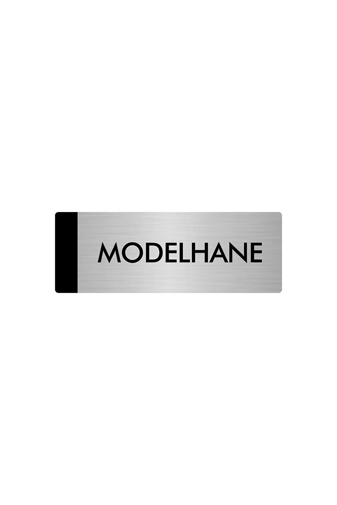 Metal Yönlendirme Levhası, Departman Kapı Isimliği Modelhane 5x20 Cm Gümüş Renk