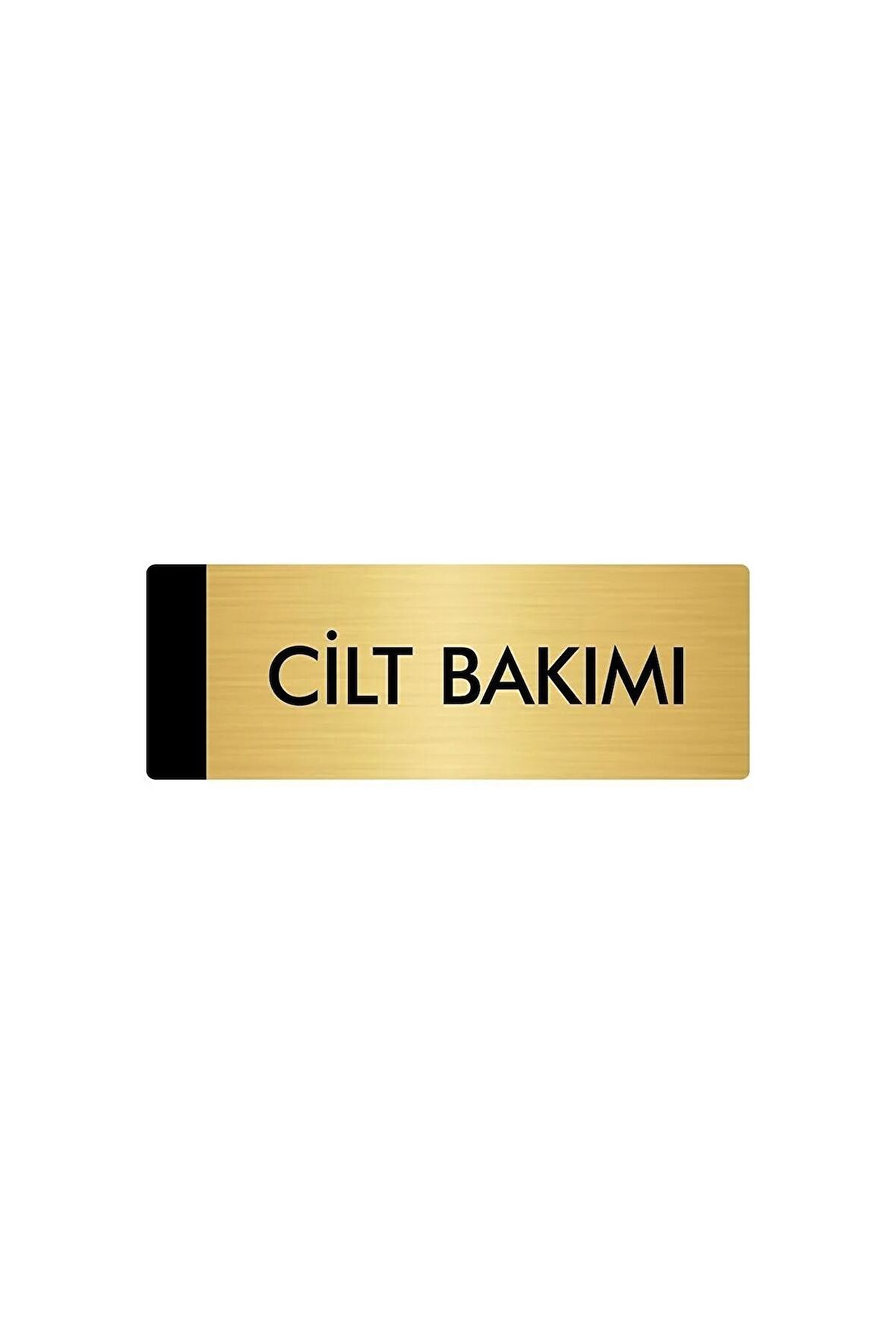 Metal Yönlendirme Levhası, Departman Kapı Isimliği Cilt Bakımı 5x20 Cm Altın Renk