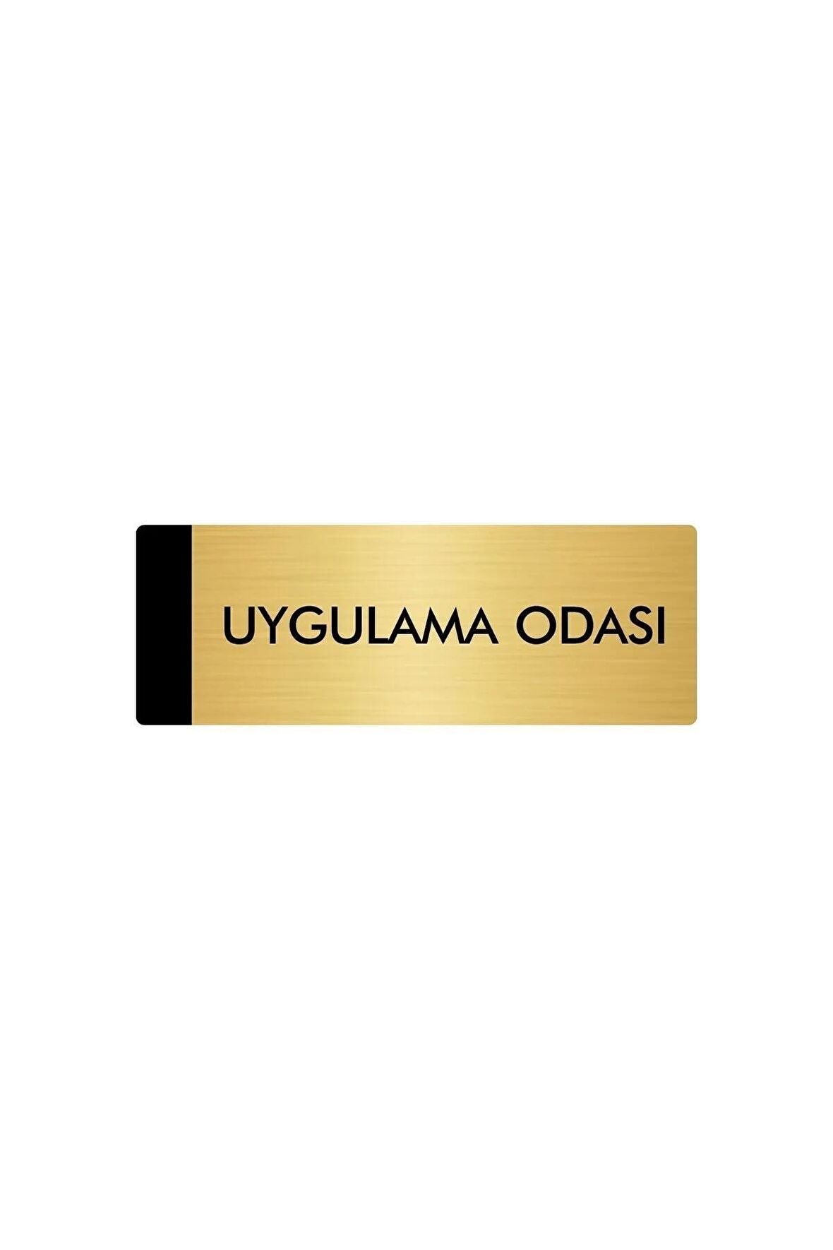 Metal Yönlendirme Levhası, Departman Kapı Isimliği Uygulama Odası 5x20 Cm Altın Renk