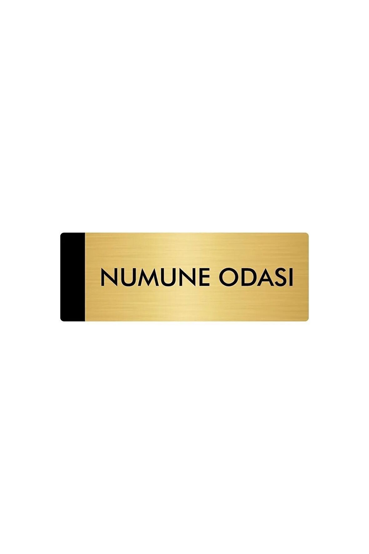 Metal Yönlendirme Levhası, Departman Kapı Isimliği Numune Odası 7X20 Cm Altın Renk