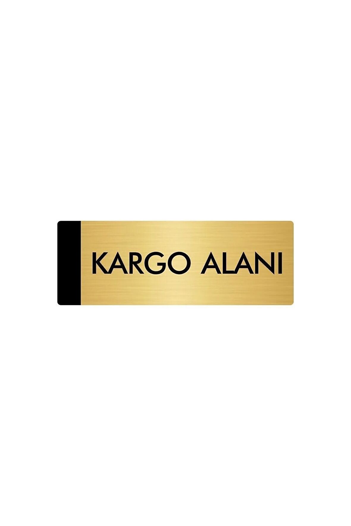 Metal Yönlendirme Levhası, Departman Kapı Isimliği Kargo Alanı 7X20 Cm Altın Renk