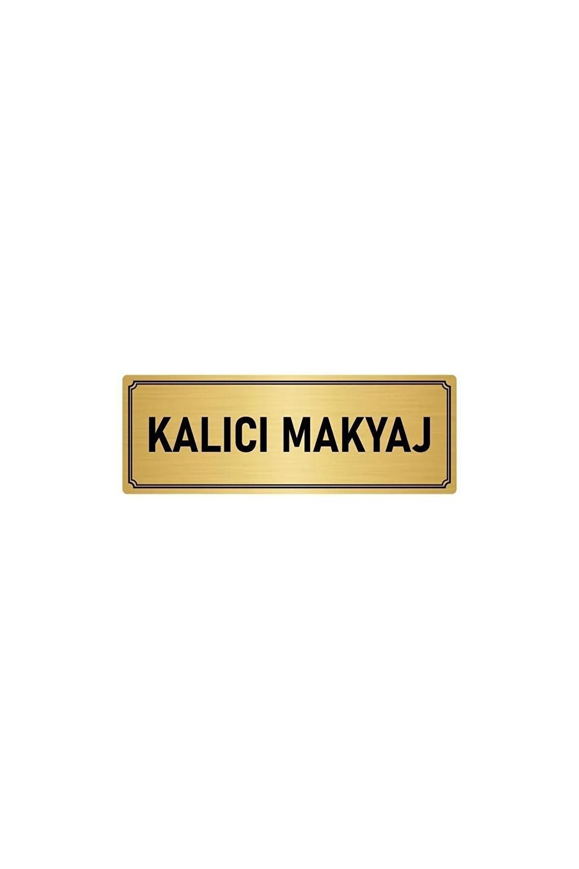 Metal Yönlendirme Levhası, Departman Kapı Isimliği Kalıcı Makyaj 5x20 Cm Altın Renk