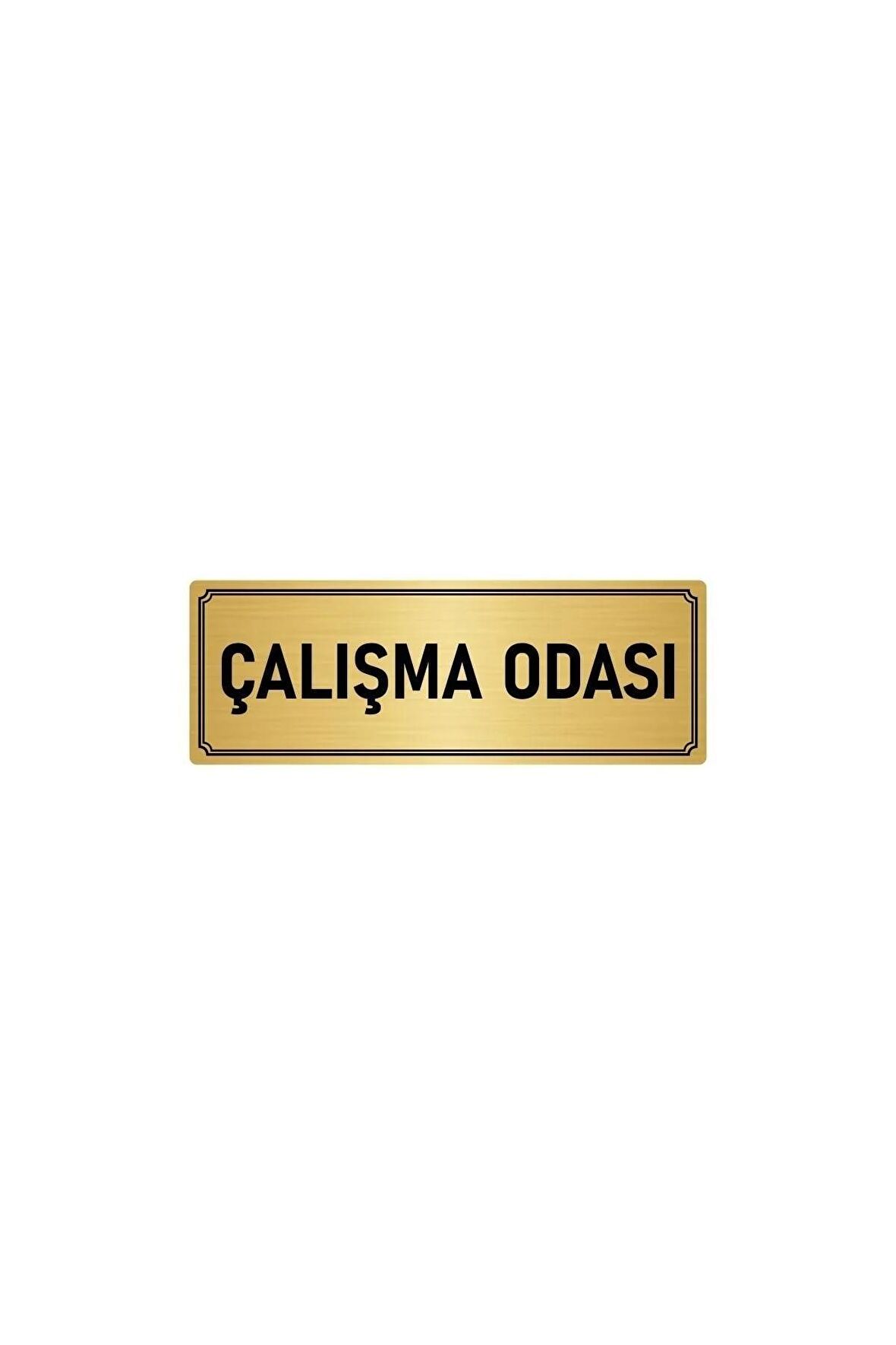 Metal Yönlendirme Levhası, Departman Kapı Isimliği Çalışma Odası 5x20 Cm Altın Renk