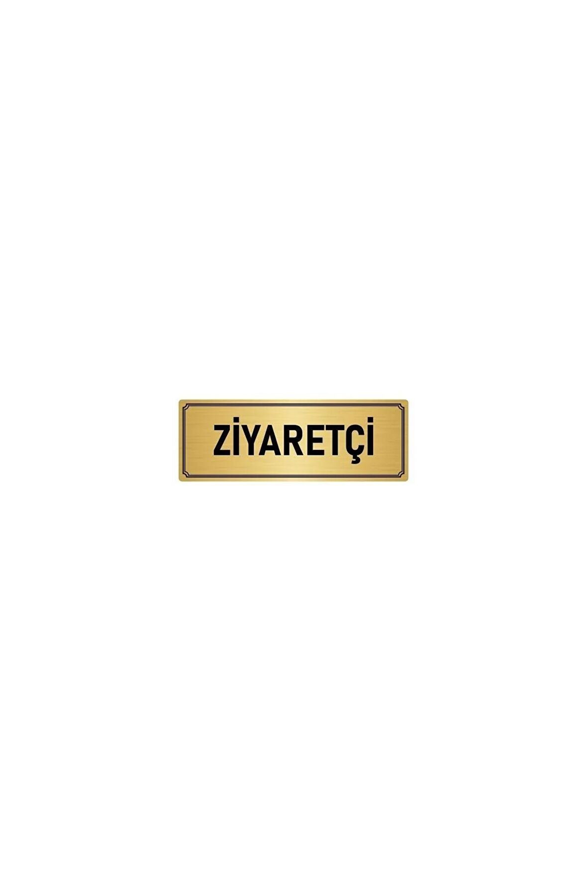 Metal Yönlendirme Levhası, Departman Kapı Isimliği Ziyaretçi 7x20 Cm Altın Renk