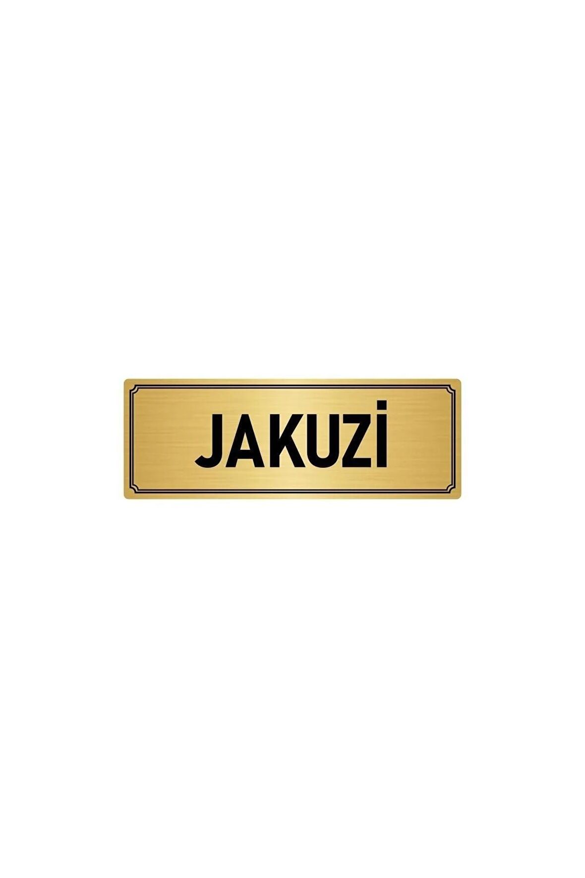 Metal Yönlendirme Levhası, Departman Kapı Isimliği Jakuzi 5x20 Cm Altın Renk