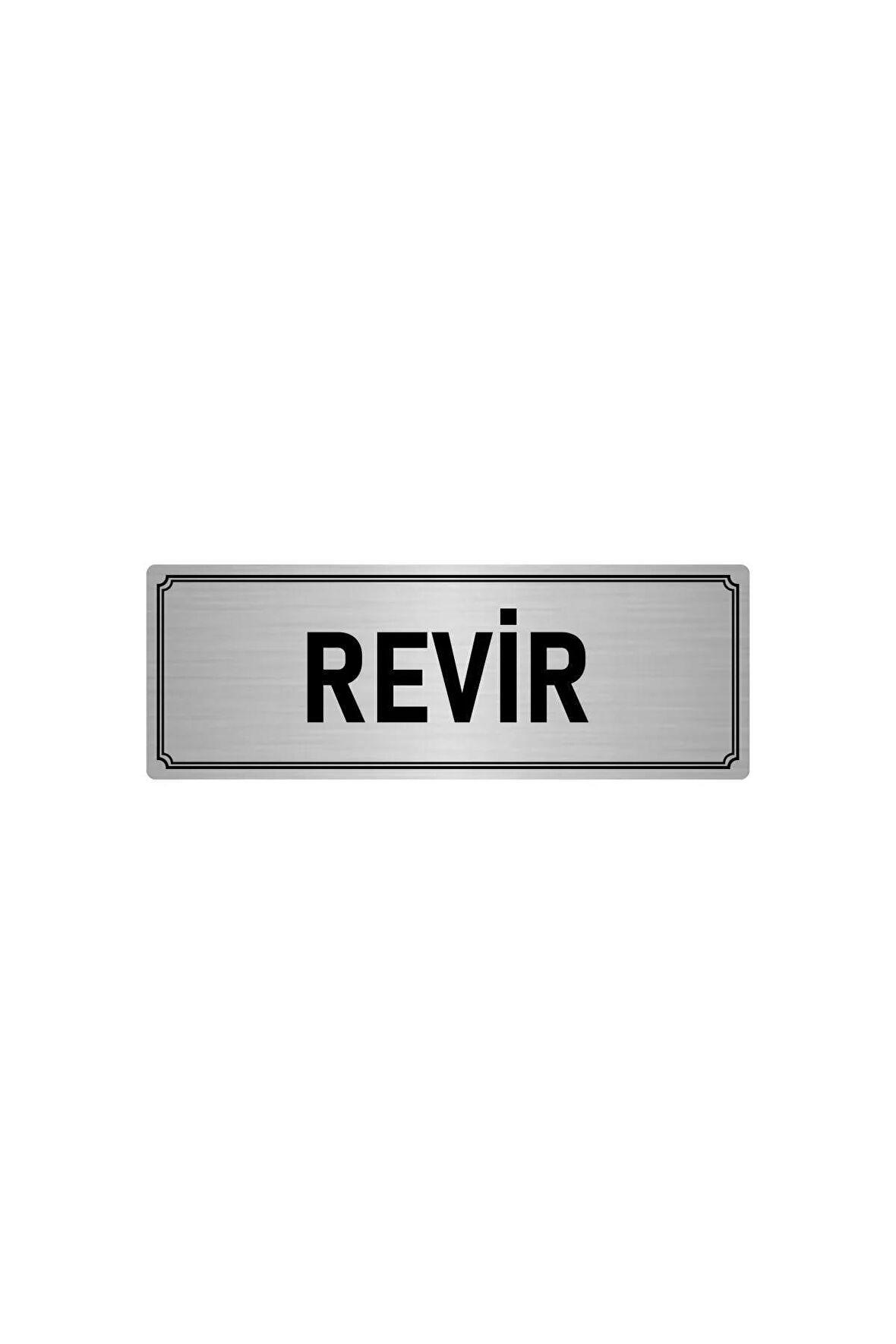 Metal Yönlendirme Levhası, Departman Kapı Isimliği Revir 7x20 Cm Gümüş Renk