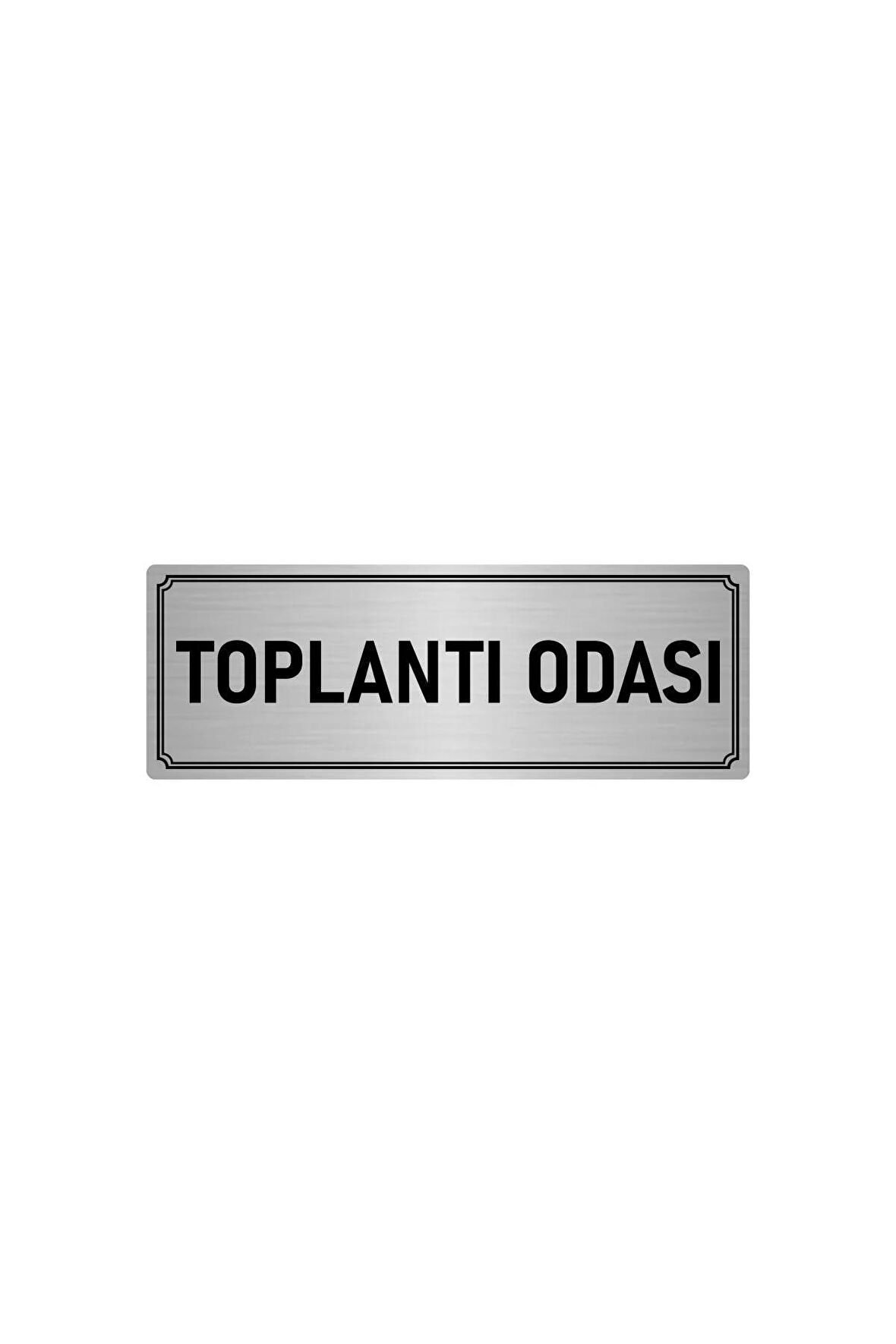 Metal Yönlendirme Levhası, Departman Kapı Isimliği Toplantı Odası 5x20 Cm Gümüş Renk