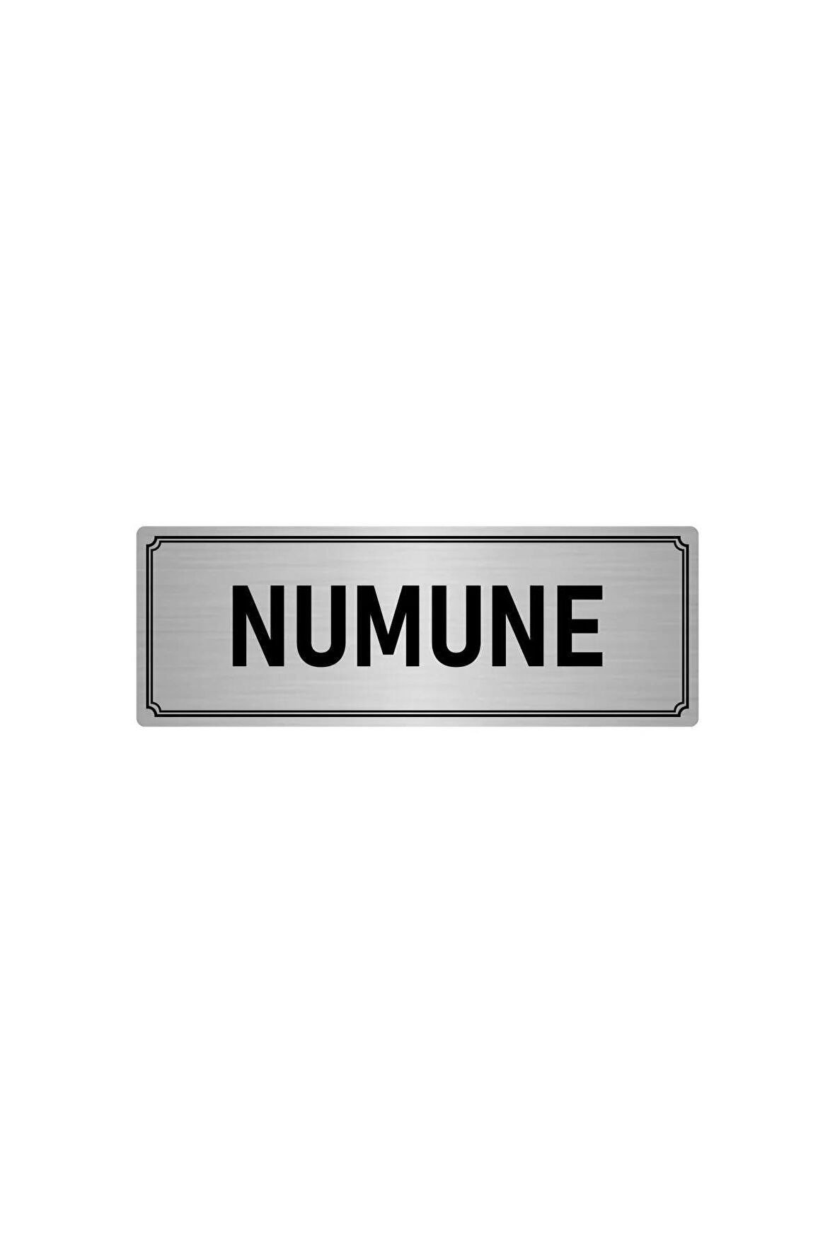 Metal Yönlendirme Levhası, Departman Kapı Isimliği Numune 7x20 Cm Gümüş Renk