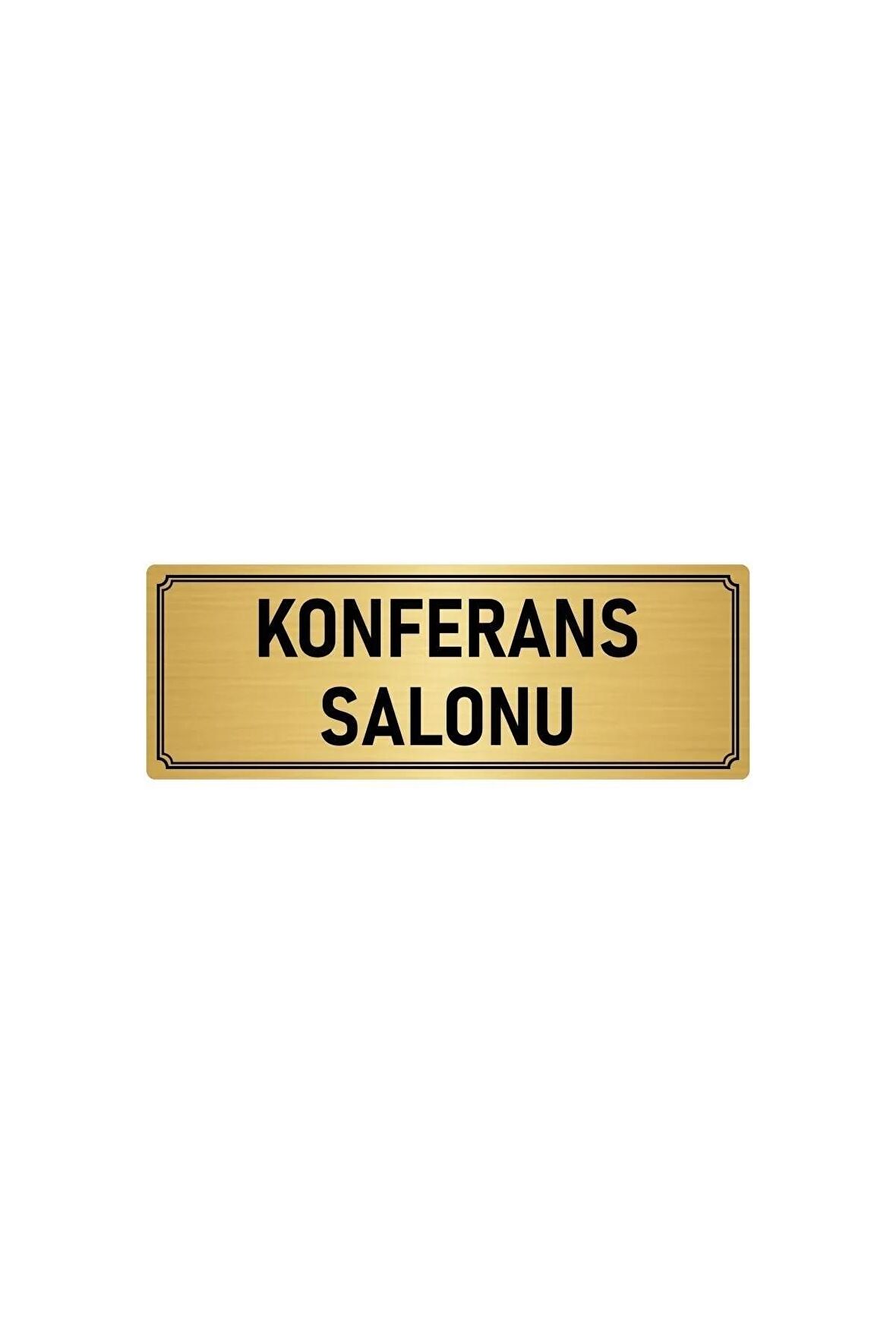 Metal Yönlendirme Levhası, Departman Kapı Isimliği Konferans Salonu 5x20 Cm Altın Renk