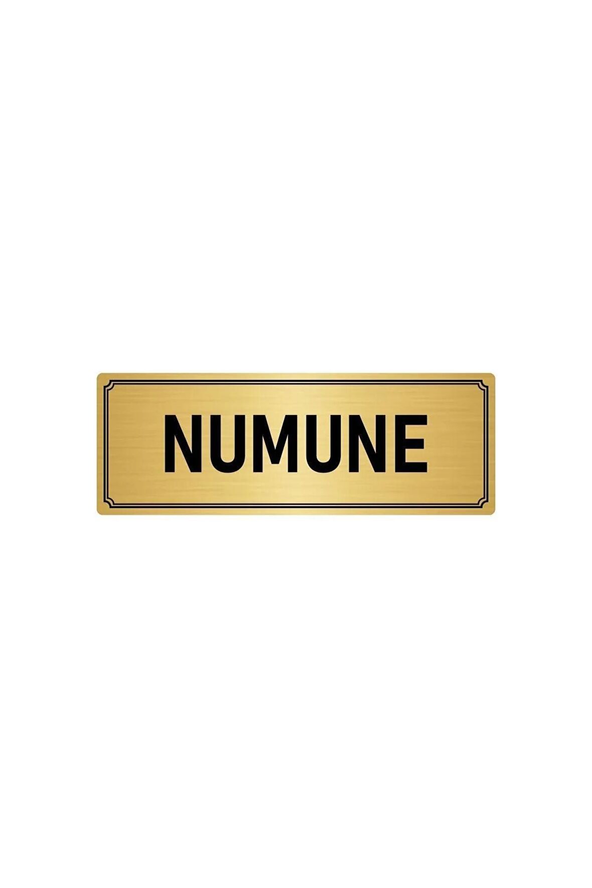 Metal Yönlendirme Levhası, Departman Kapı Isimliği Numune 10x20 Cm Altın Renk
