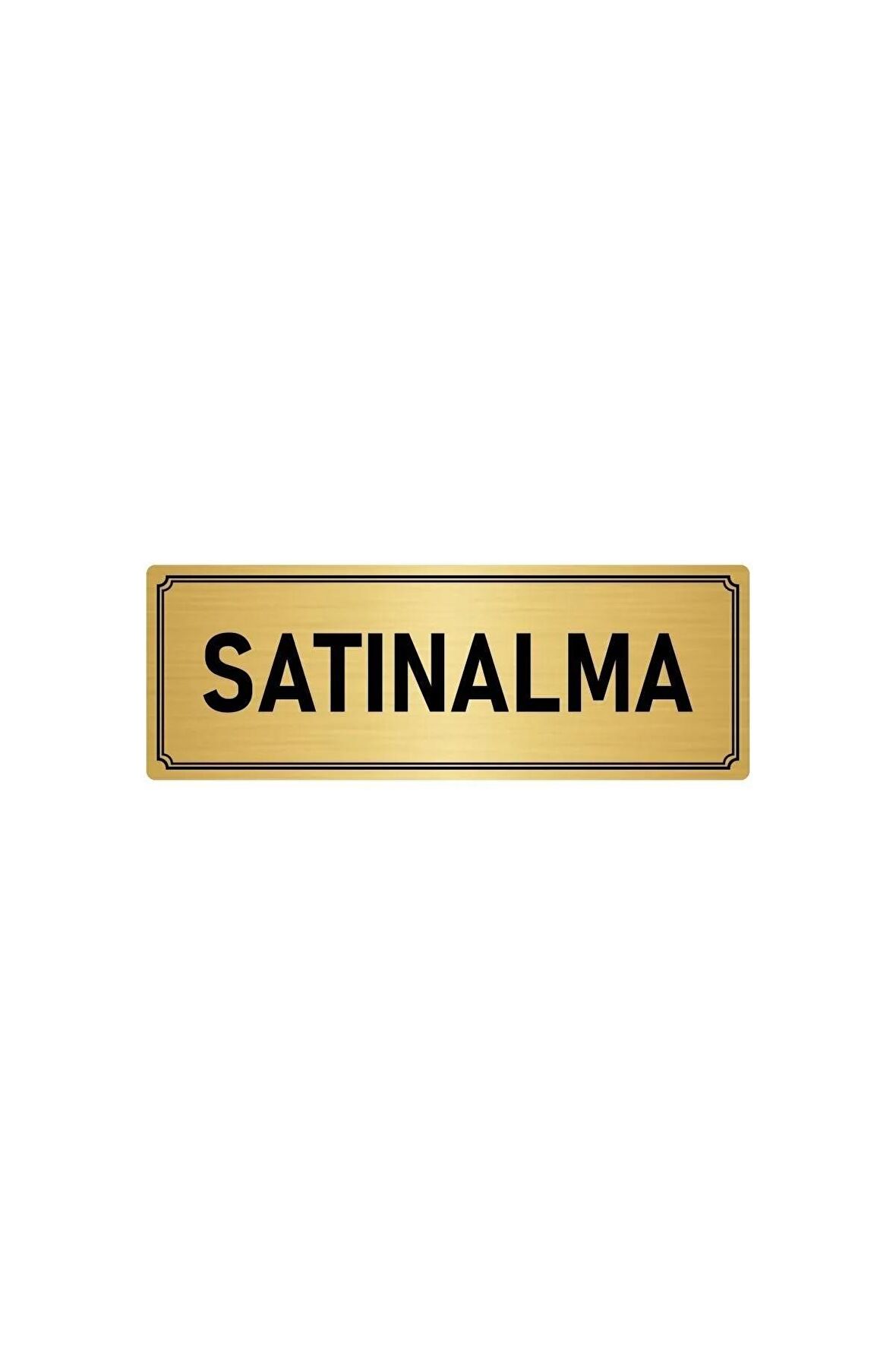 Metal Yönlendirme Levhası, Departman Kapı Isimliği Satınalma 5x20 Cm Altın Renk
