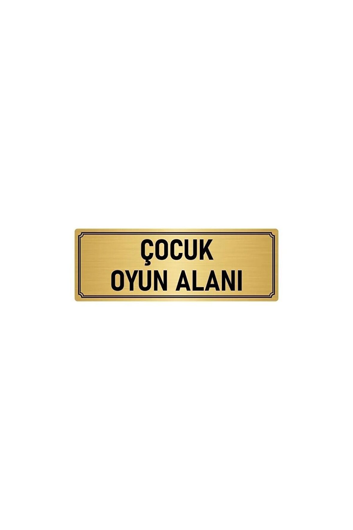 Metal Yönlendirme Levhası, Departman Kapı Isimliği Çocuk Oyun Alanı 5x20 Cm Altın Renk