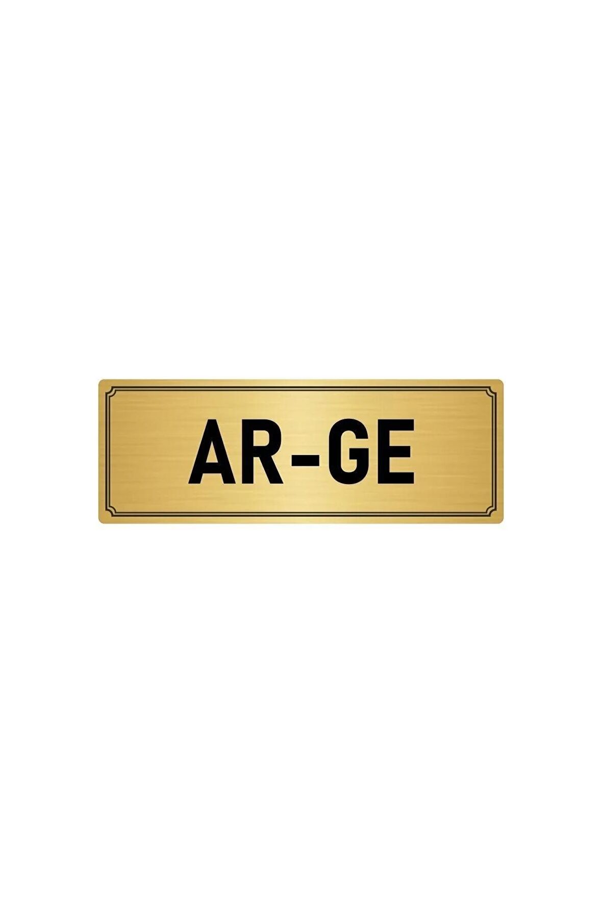 Metal Yönlendirme Levhası, Departman Kapı Isimliği Ar-ge 5x20 Cm Altın Renk