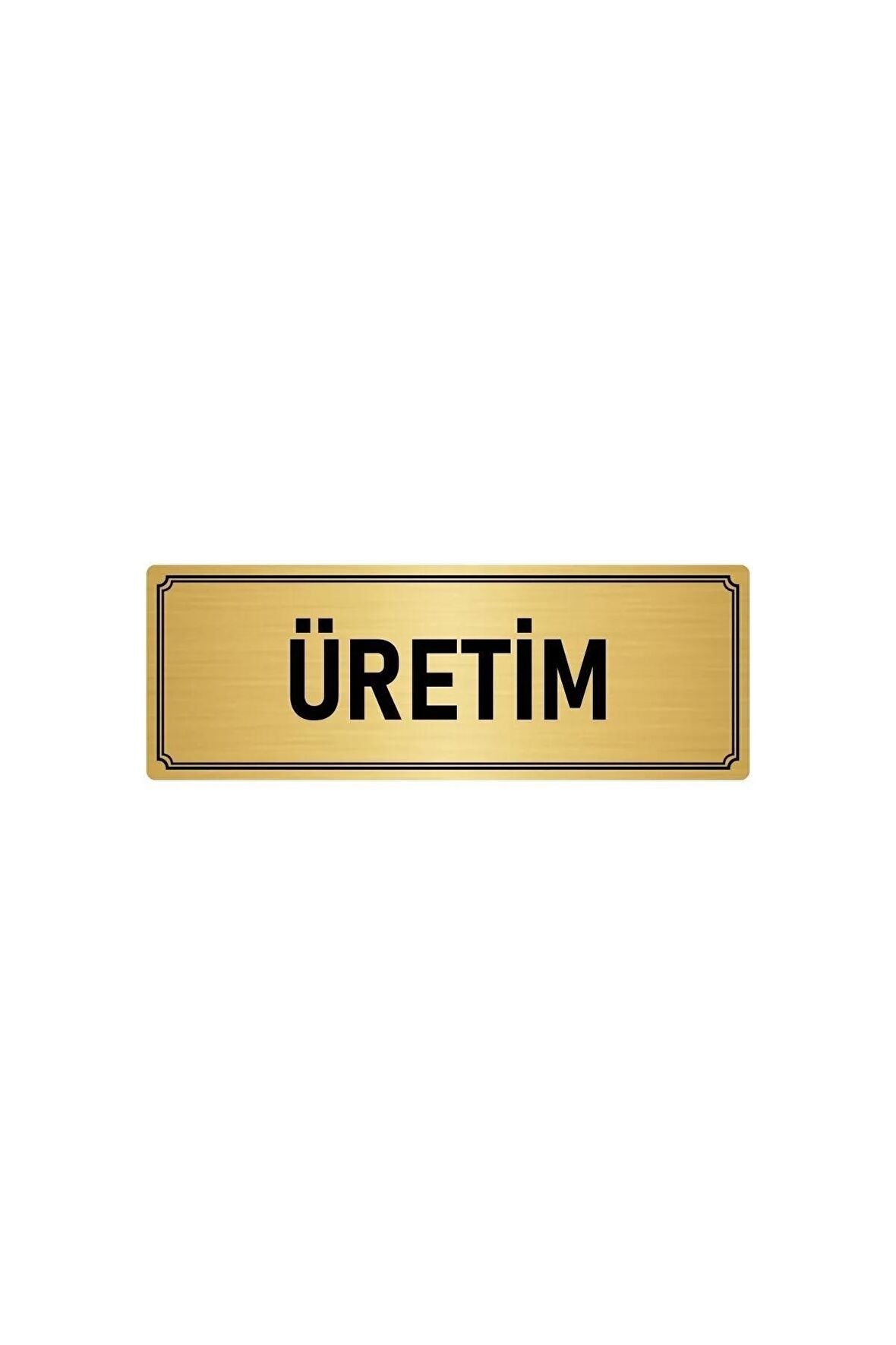 Metal Yönlendirme Levhası, Departman Kapı Isimliği Üretim 7x20 Cm Altın Renk