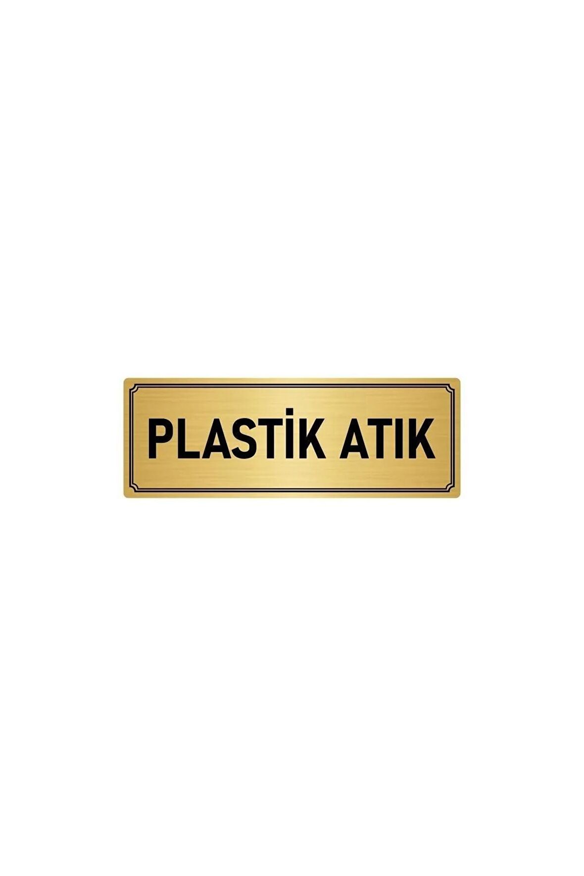 Metal Yönlendirme Levhası, Departman Kapı Isimliği Plastik Atık 7x20 Cm Altın Renk
