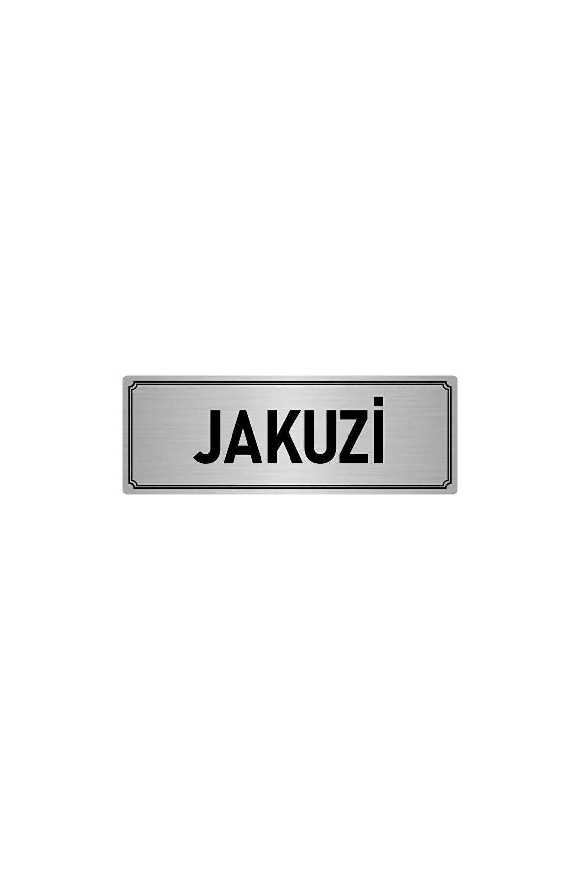 Metal Yönlendirme Levhası, Departman Kapı Isimliği Jakuzi 5x20 Cm Gümüş Renk