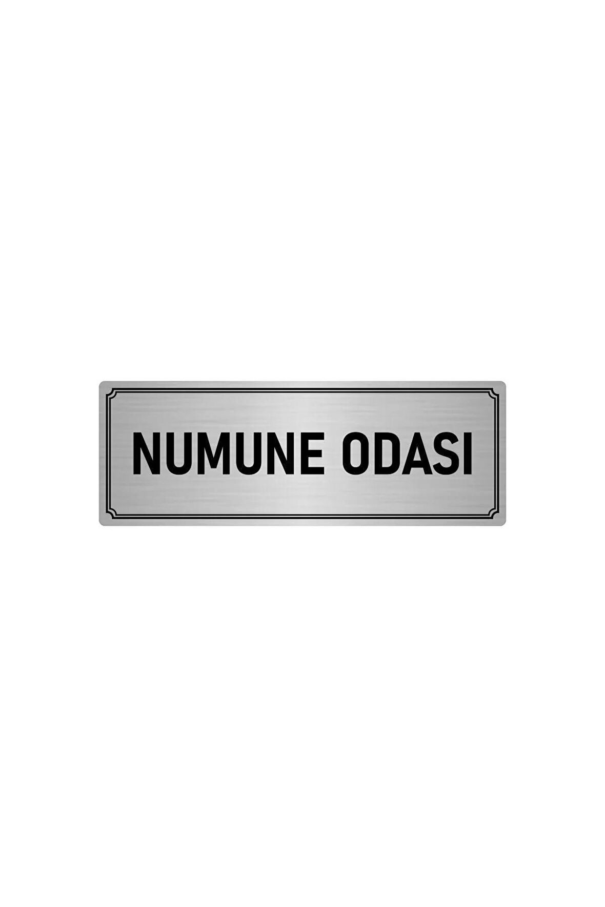 Metal Yönlendirme Levhası, Departman Kapı Isimliği Numune Odası 5x20 Cm Gümüş Renk