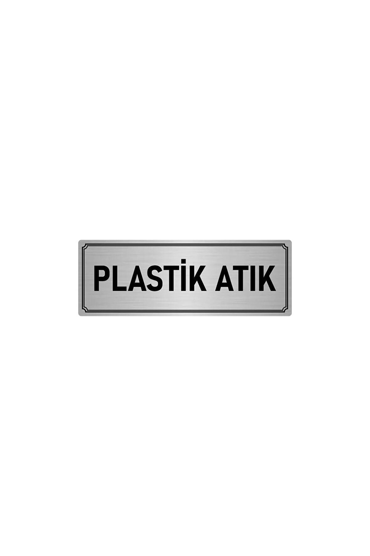 Metal Yönlendirme Levhası, Departman Kapı Isimliği Plastik Atık 7x20 Cm Gümüş Renk