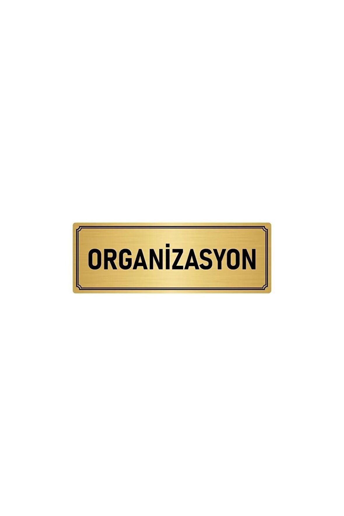 Metal Yönlendirme Levhası, Departman Kapı Isimliği Organizasyon 7x20 Cm Altın Renk