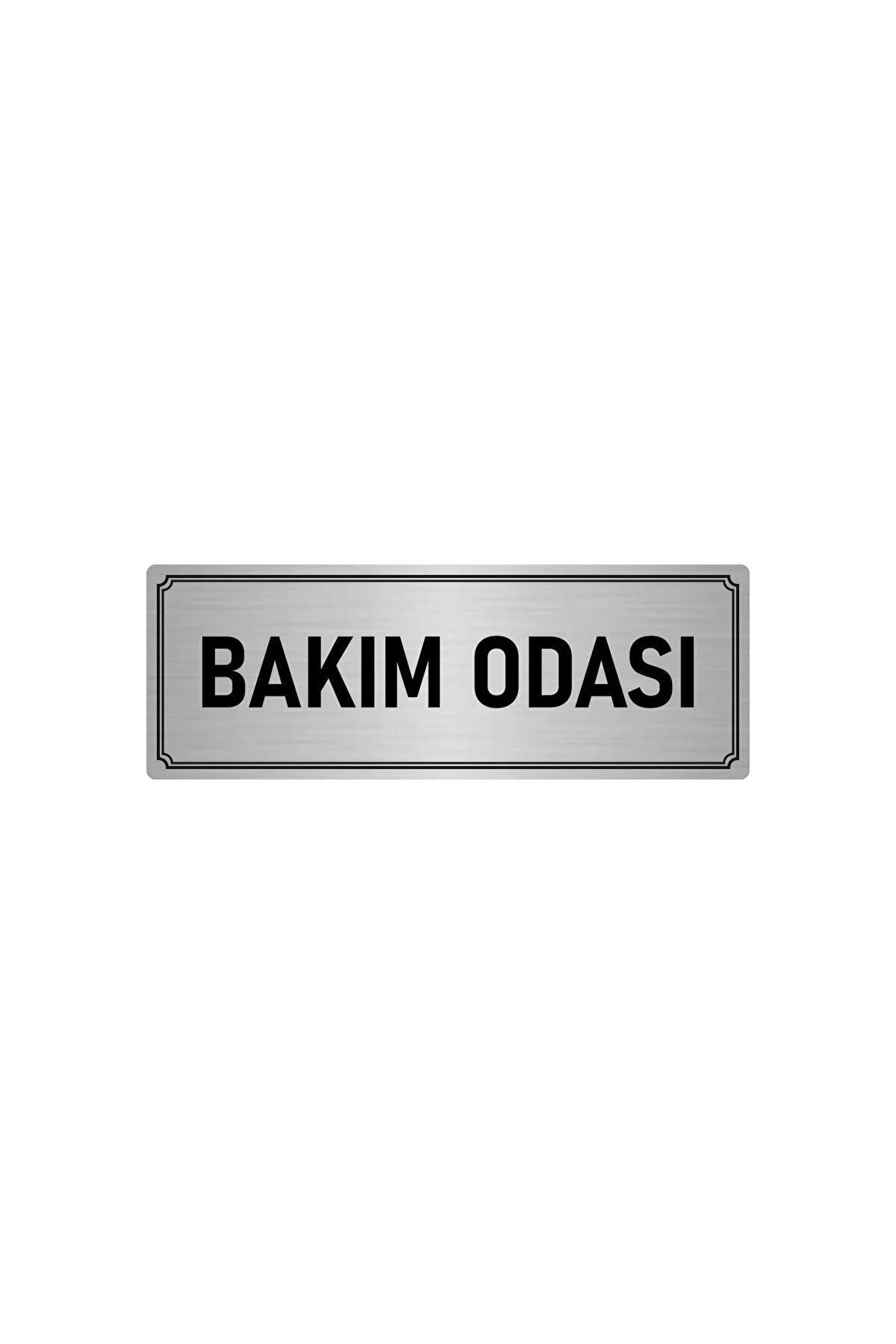 Metal Yönlendirme Levhası, Departman Kapı Isimliği Bakım Odası 5x20 Cm Gümüş Renk