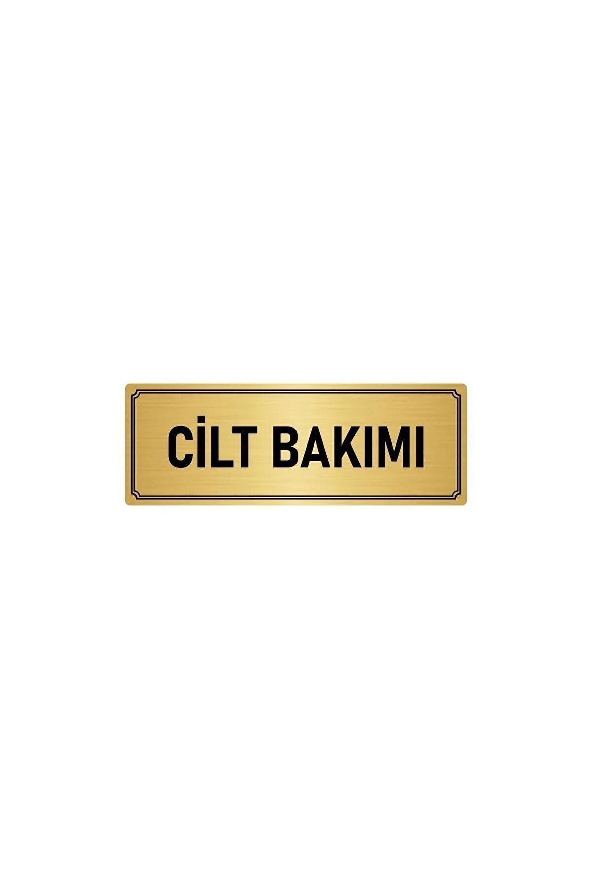 Metal Yönlendirme Levhası, Departman Kapı Isimliği Cilt Bakımı 7x20 Cm Altın Renk