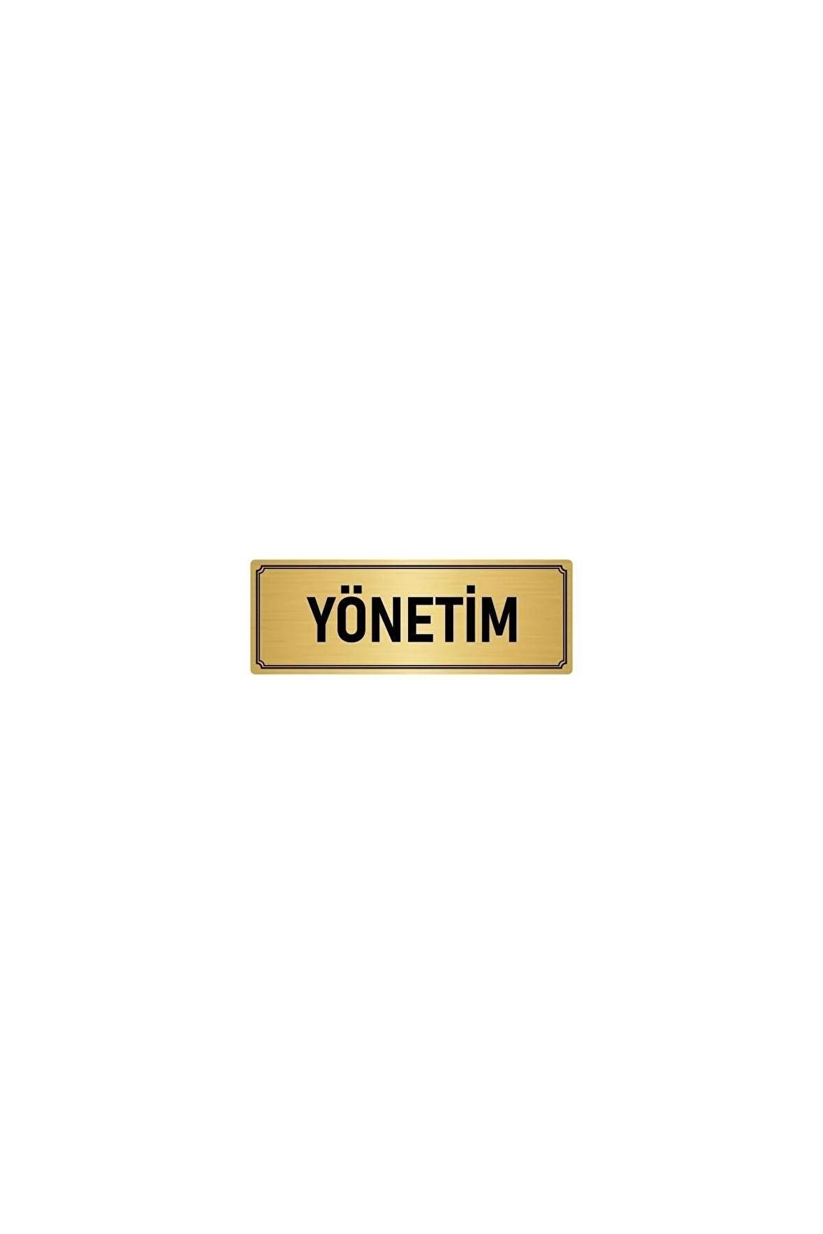Metal Yönlendirme Levhası, Departman Kapı Isimliği Yönetim 10x20 Cm Altın Renk