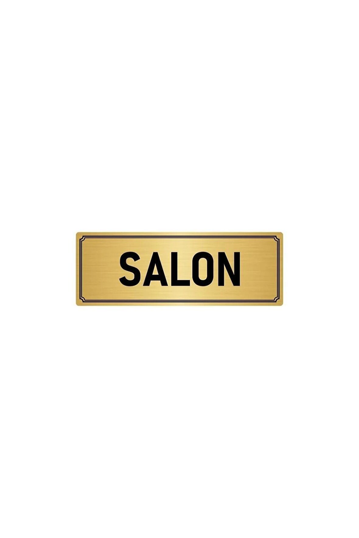 Metal Yönlendirme Levhası, Departman Kapı Isimliği Salon 5x20 Cm Altın Renk