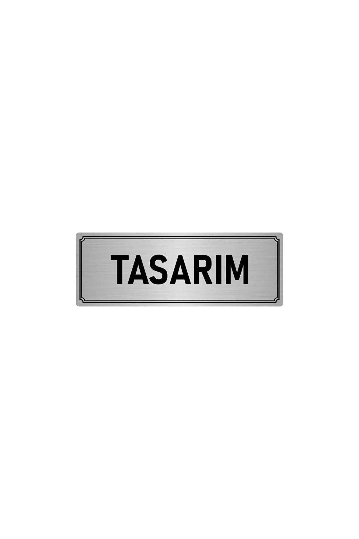 Metal Yönlendirme Levhası, Departman Kapı Isimliği Tasarım 5x20 Cm Gümüş Renk