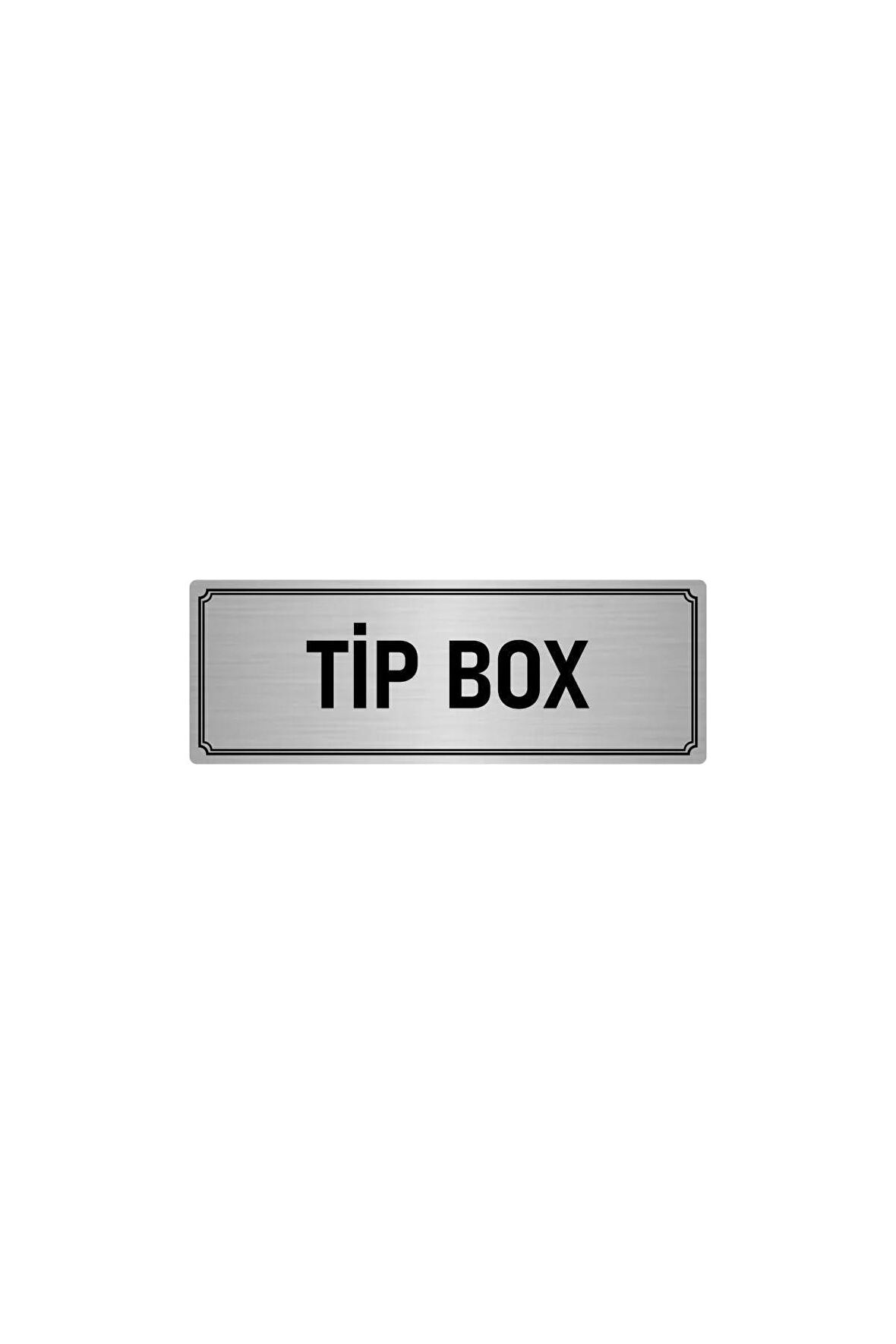 Metal Yönlendirme Levhası, Departman Kapı Isimliği Tip Box 5x20 Cm Gümüş Renk
