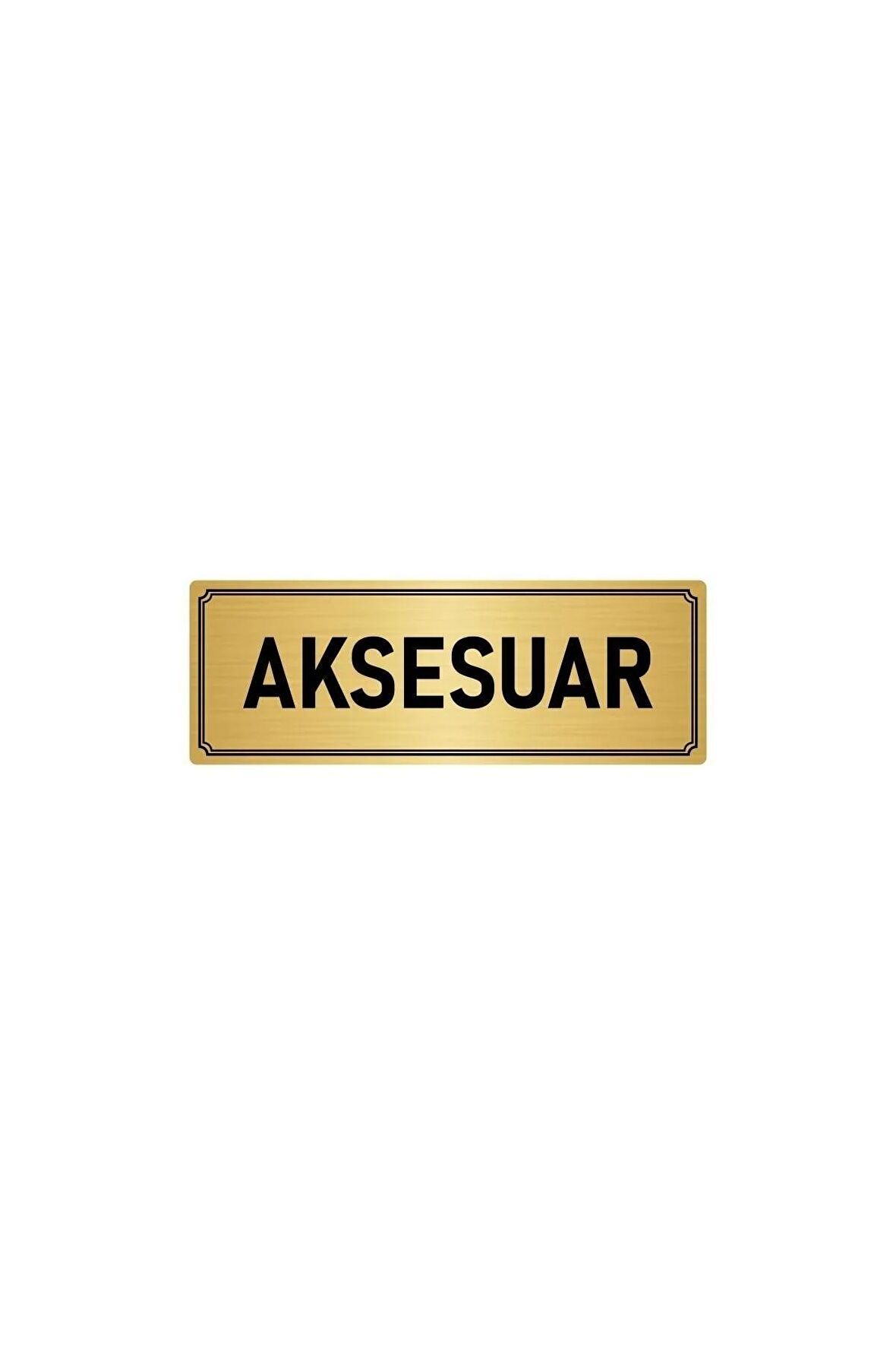 Metal Yönlendirme Levhası, Departman Kapı Isimliği Aksesuar 10x20 Cm Altın Renk