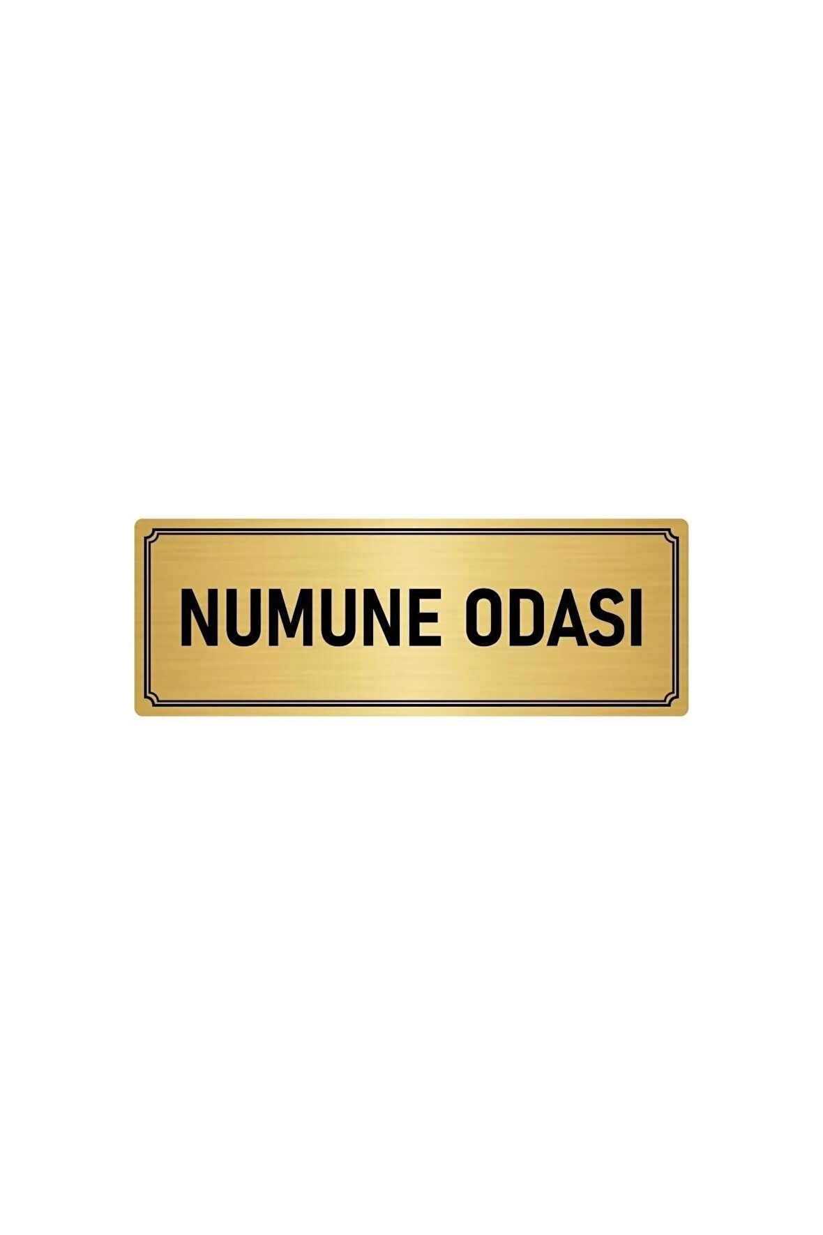 Metal Yönlendirme Levhası, Departman Kapı Isimliği Numune Odası 5x20 Cm Altın Renk