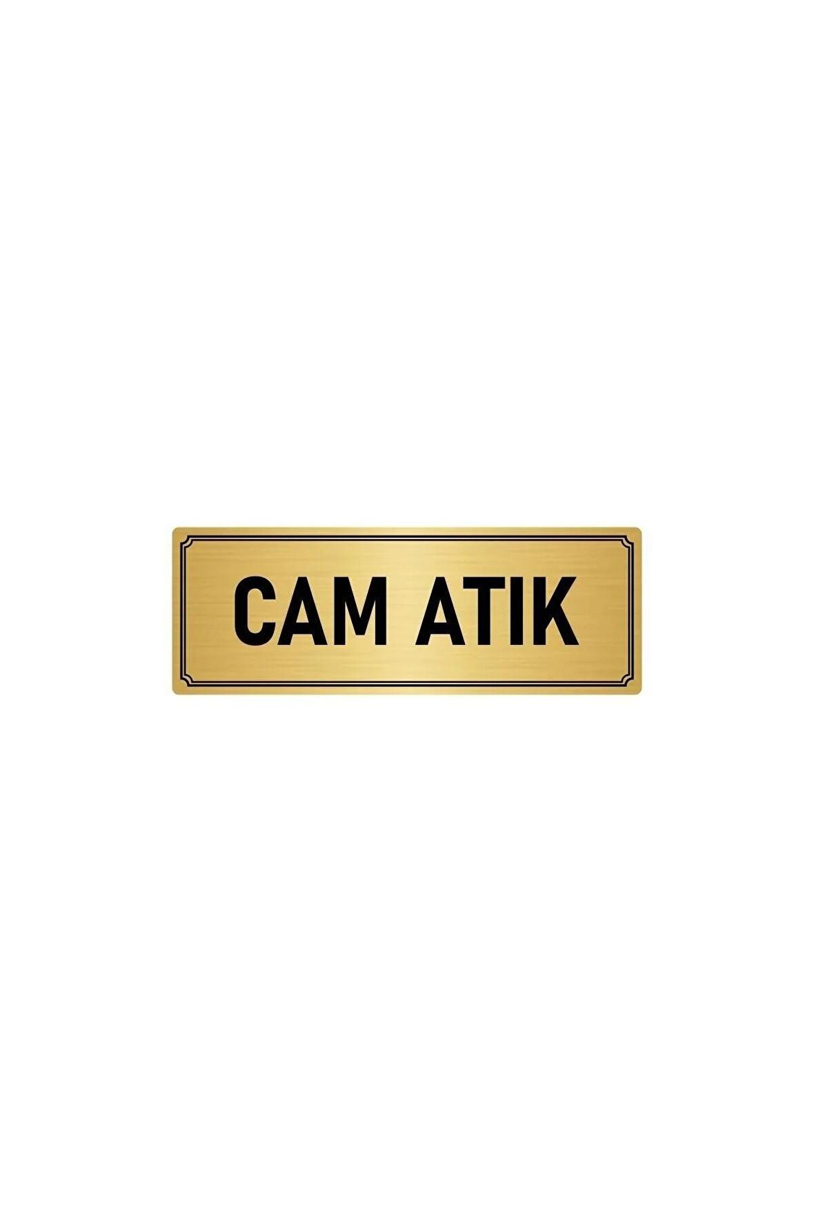 Metal Yönlendirme Levhası, Departman Kapı Isimliği Cam Atık 10x20 Cm Altın Renk