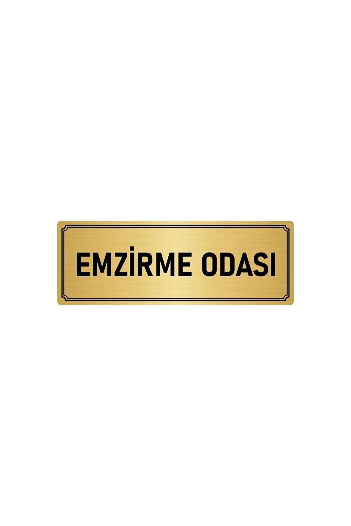 Metal Yönlendirme Levhası, Departman Kapı Isimliği Emzirme Odası 5x20 Cm Altın Renk