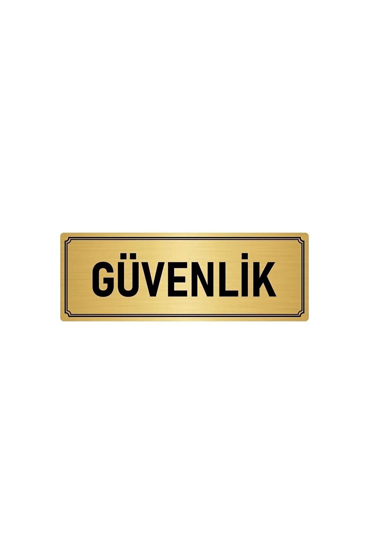 Metal Yönlendirme Levhası, Departman Kapı Isimliği Güvenlik 10x20 Cm Altın Renk