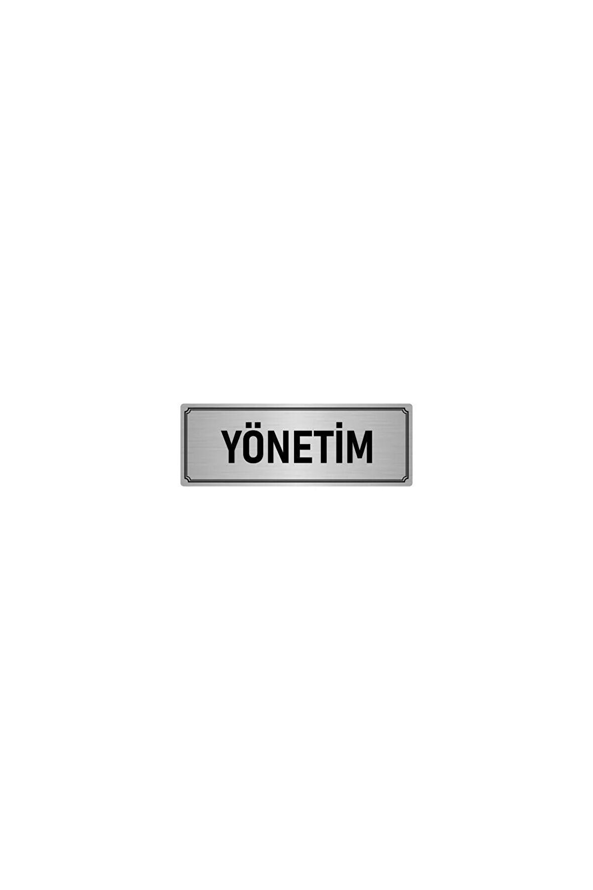 Metal Yönlendirme Levhası, Departman Kapı Isimliği Yönetim 5x20 Cm Gümüş Renk