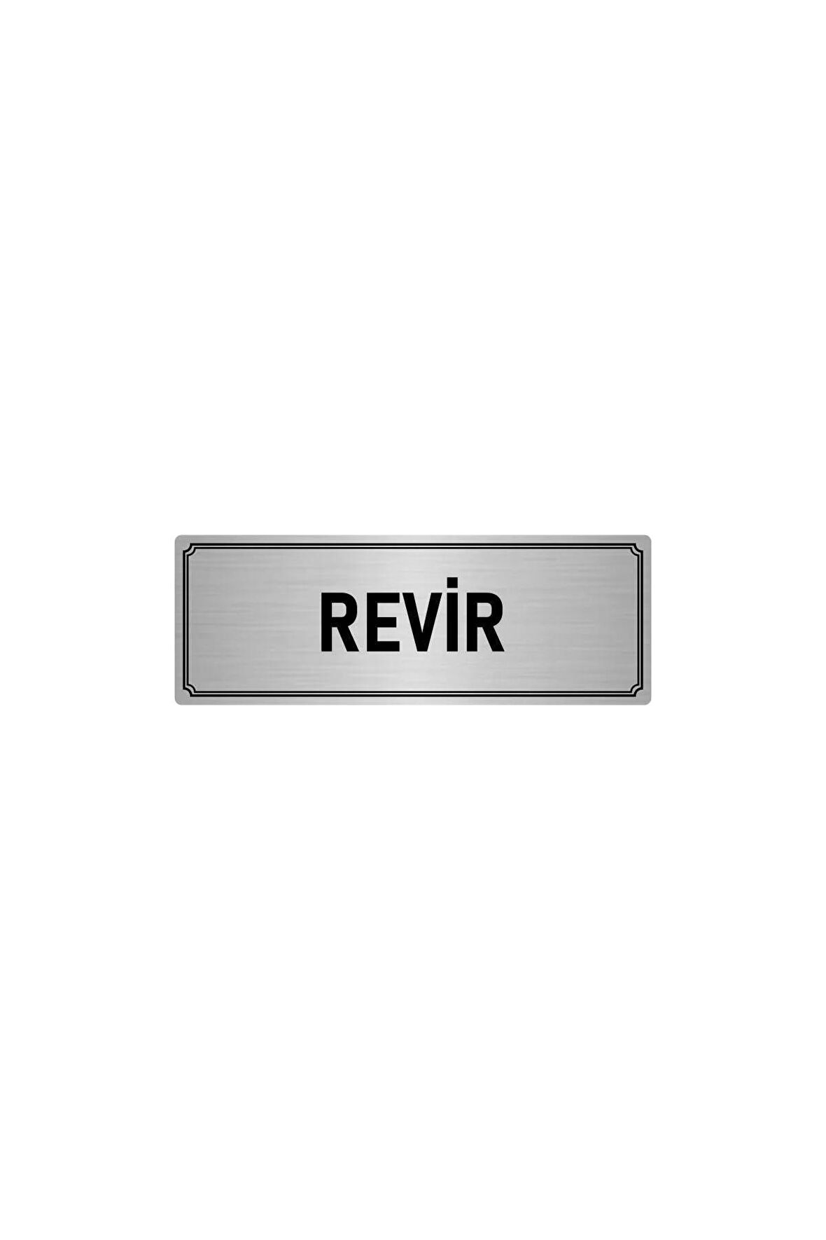Metal Yönlendirme Levhası, Departman Kapı Isimliği Revir 5x20 Cm Gümüş Renk