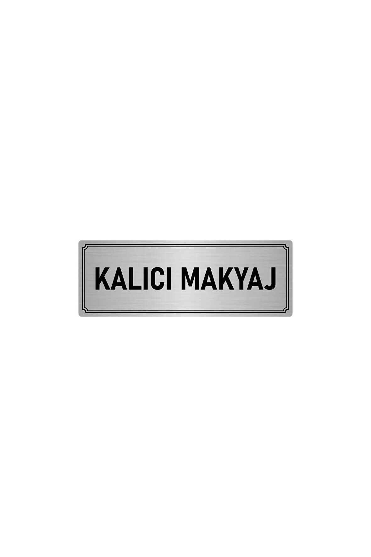 Metal Yönlendirme Levhası, Departman Kapı Isimliği Kalıcı Makyaj 5x20 Cm Gümüş Renk