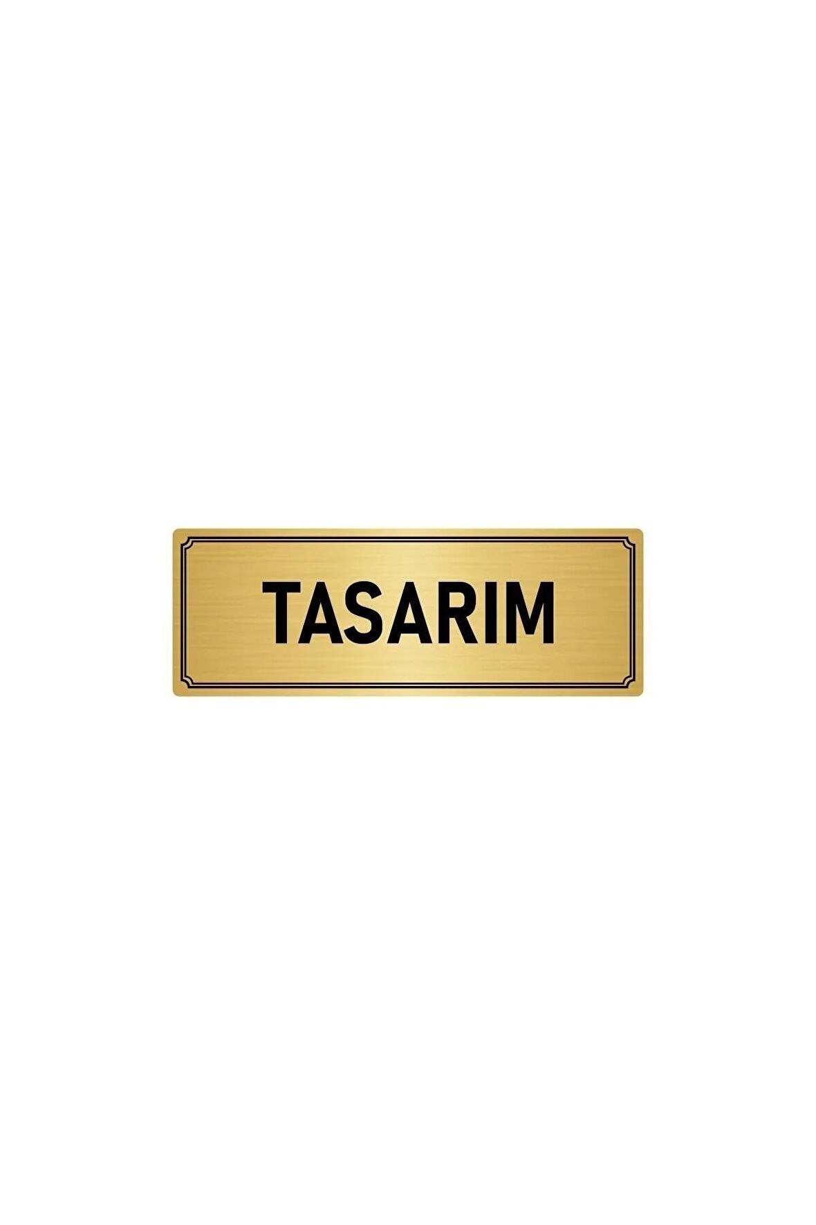 Metal Yönlendirme Levhası, Departman Kapı Isimliği Tasarım 7x20 Cm Altın Renk