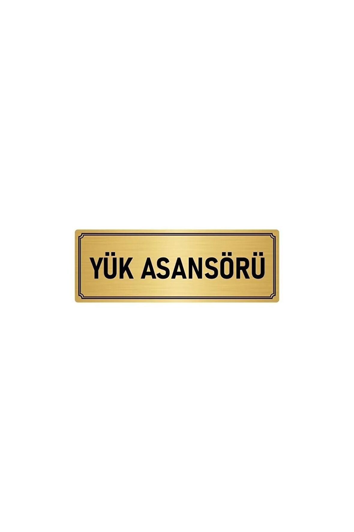 Metal Yönlendirme Levhası, Departman Kapı Isimliği Yük Asansörü 7x20 Cm Altın Renk