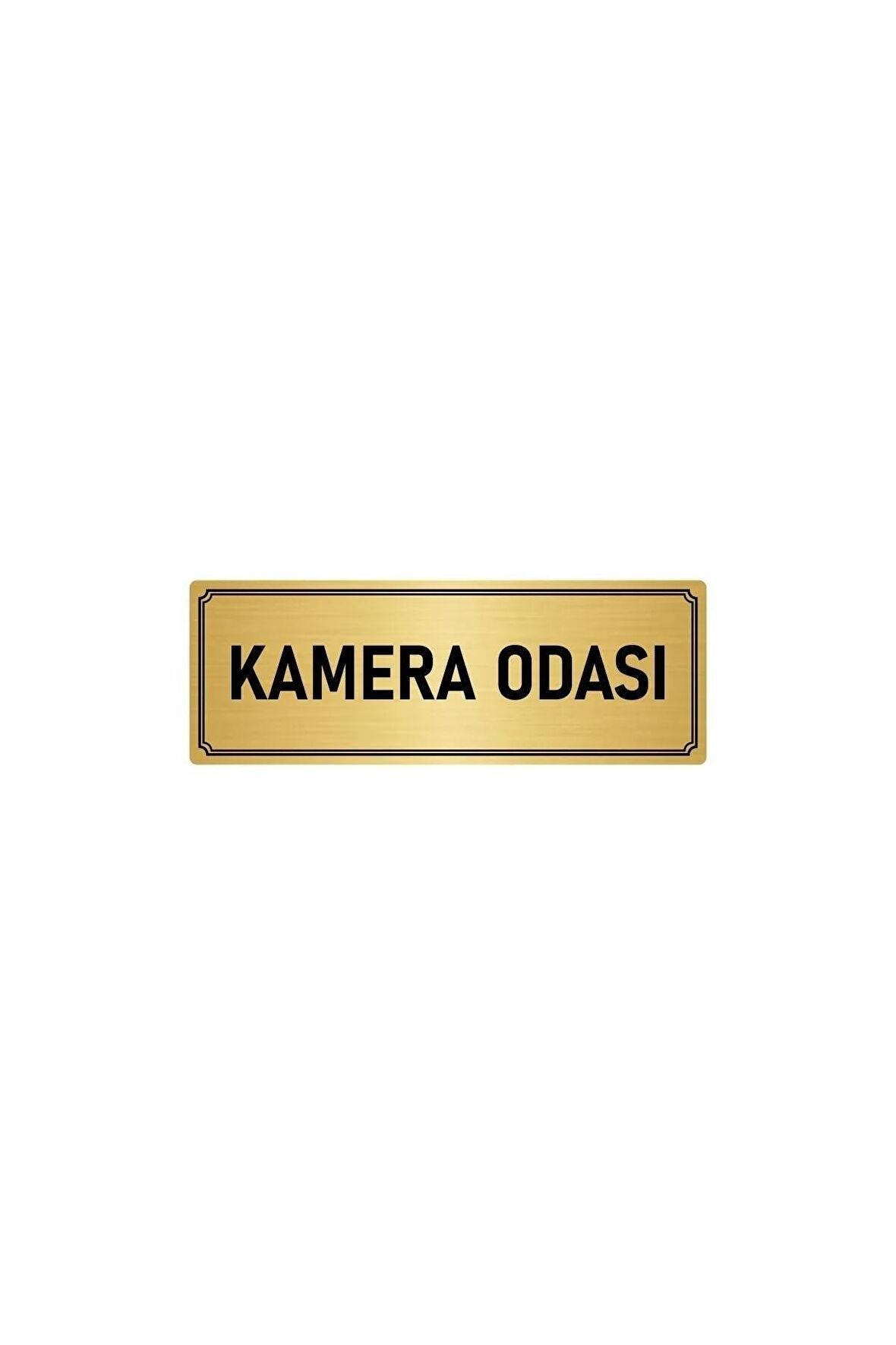 Metal Yönlendirme Levhası, Departman Kapı Isimliği Kemera Odası 5x20 Cm Altın Renk