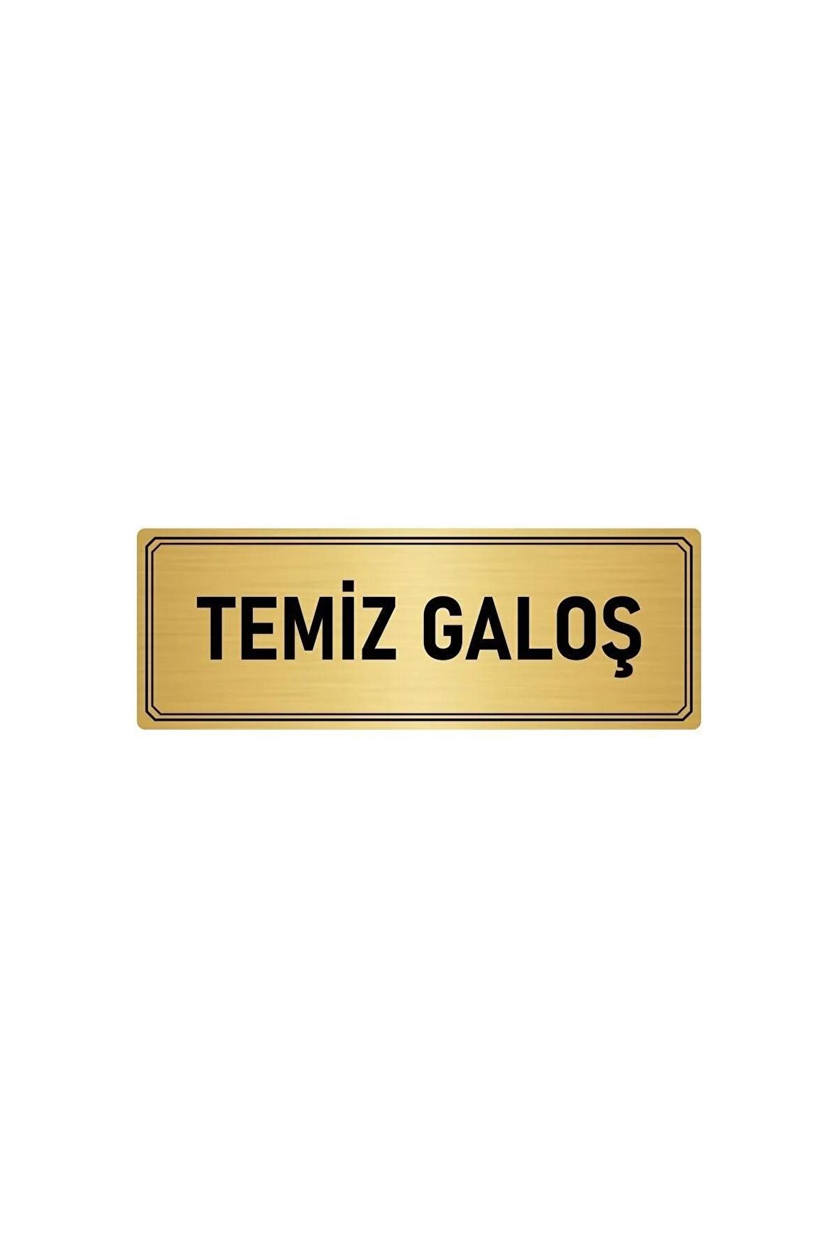 Metal Yönlendirme Levhası, Departman Kapı Isimliği Temiz Galoş 10x20 Cm Altın Renk