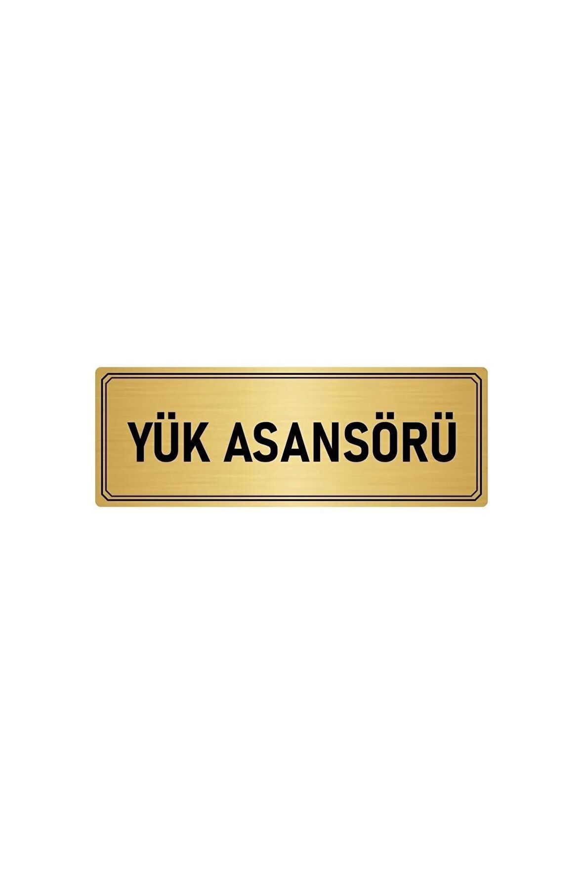 Metal Yönlendirme Levhası, Departman Kapı Isimliği Yük Asansörü 7x20 Cm Gümüş Renk