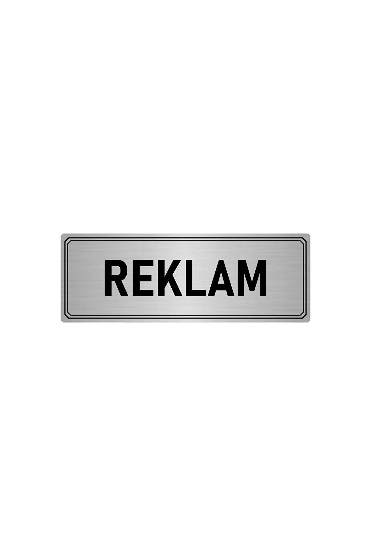Metal Yönlendirme Levhası, Departman Kapı Isimliği Reklam 7x20 Cm Gümüş Renk