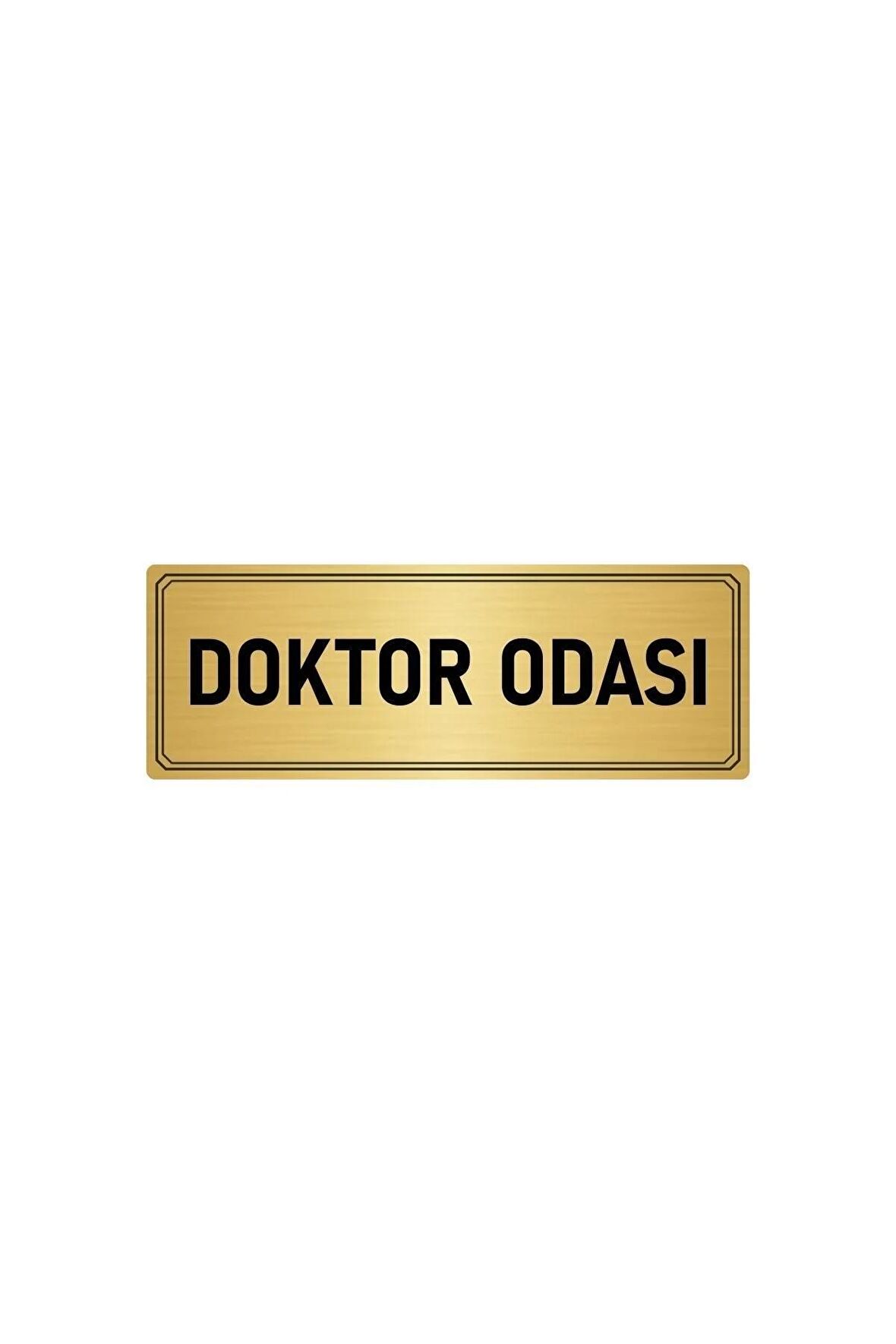 Metal Yönlendirme Levhası, Departman Kapı Isimliği Doktor Odası 7x20 Cm Altın Renk