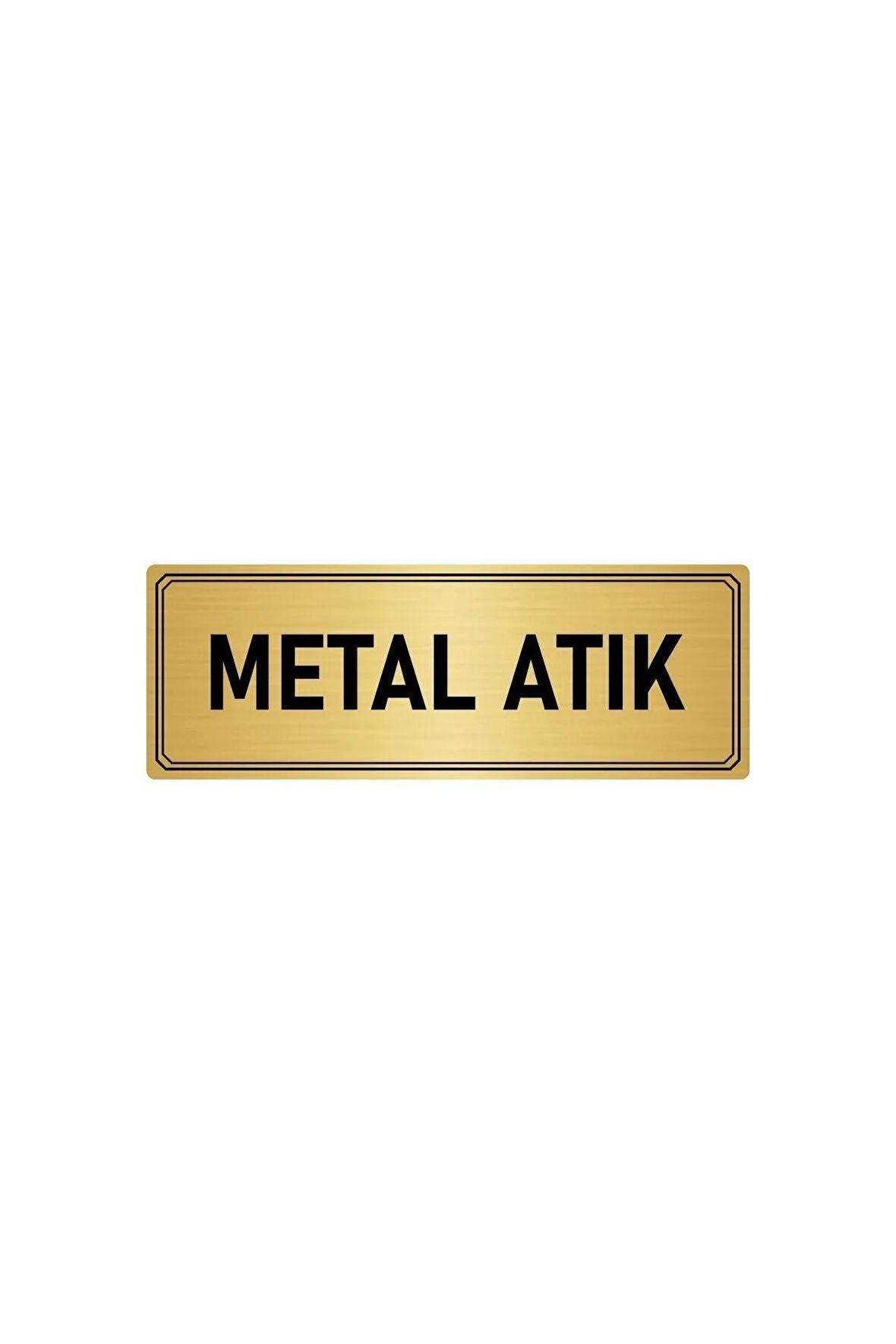Metal Yönlendirme Levhası, Departman Kapı Isimliği Metal Atık 7x20 Cm Altın Renk