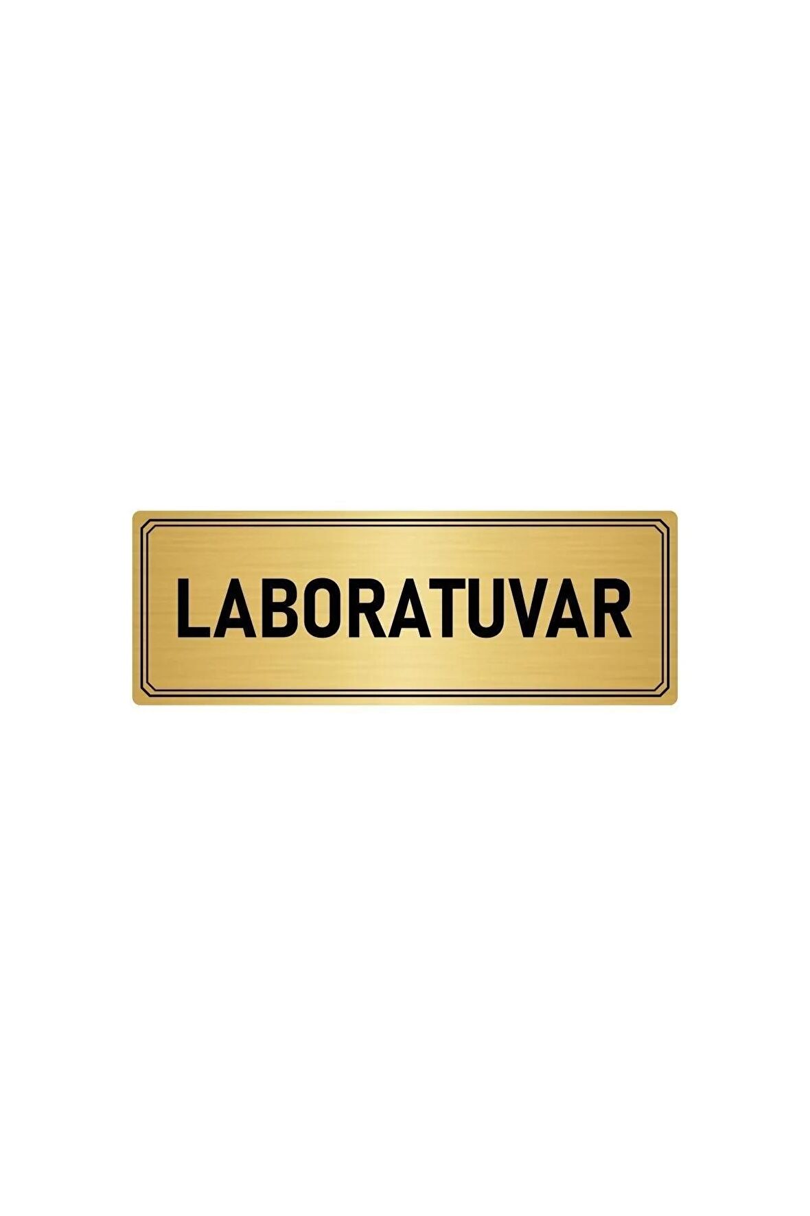 Metal Yönlendirme Levhası, Departman Kapı Isimliği Laboratuvar 7x20 Cm Altın Renk